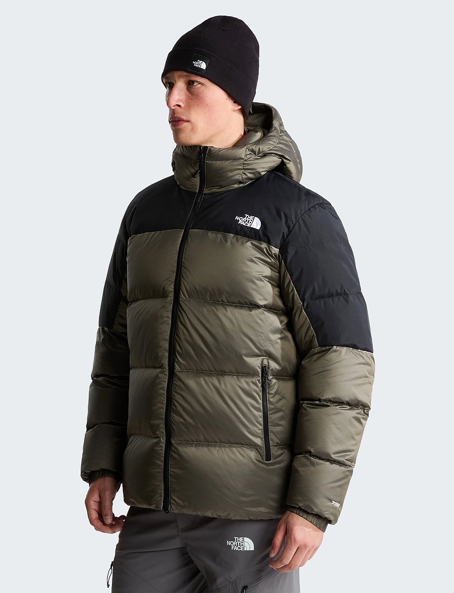 The North Face - M DIABLO DOWN 2.0 HOODIE - sulejoped ja voodriga joped - stone slab black heathe - 0