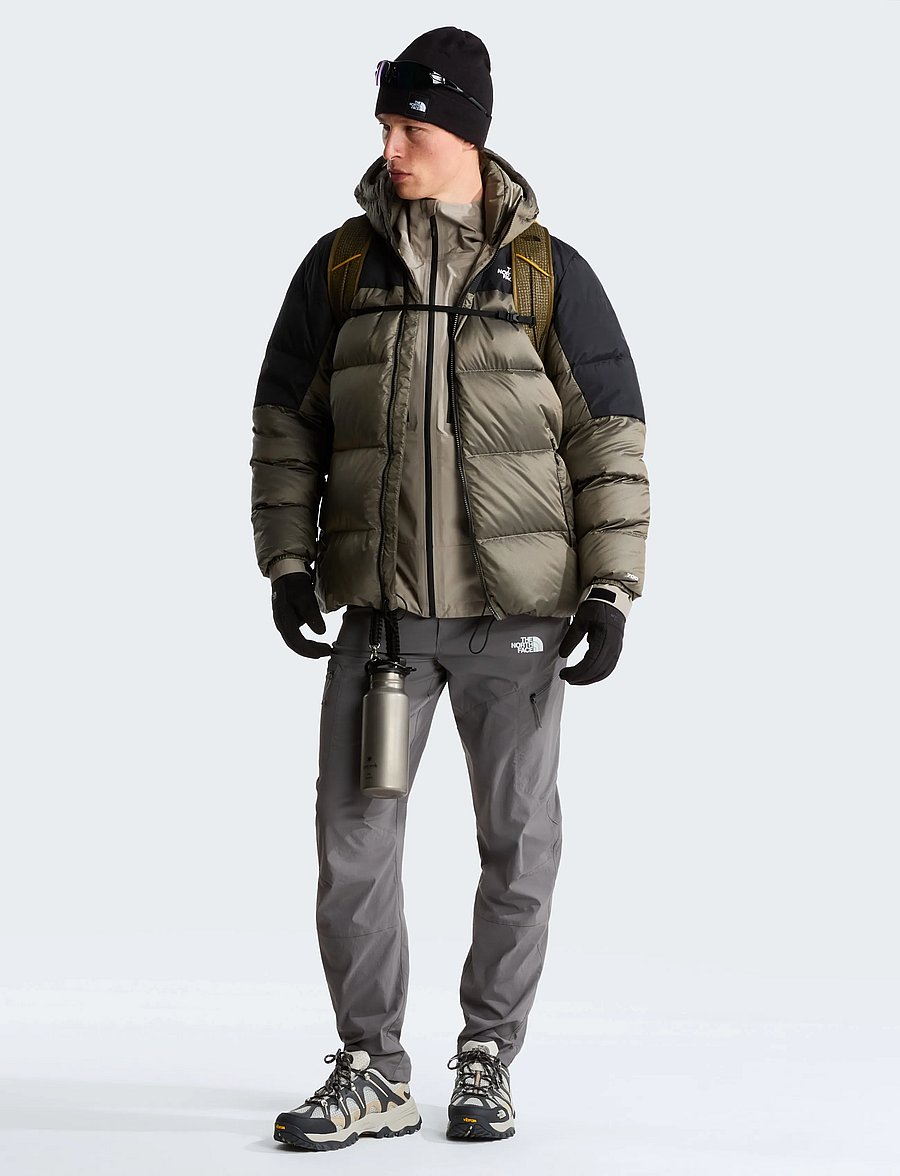 The North Face - M DIABLO DOWN 2.0 HOODIE - sulejoped ja voodriga joped - stone slab black heathe - 3