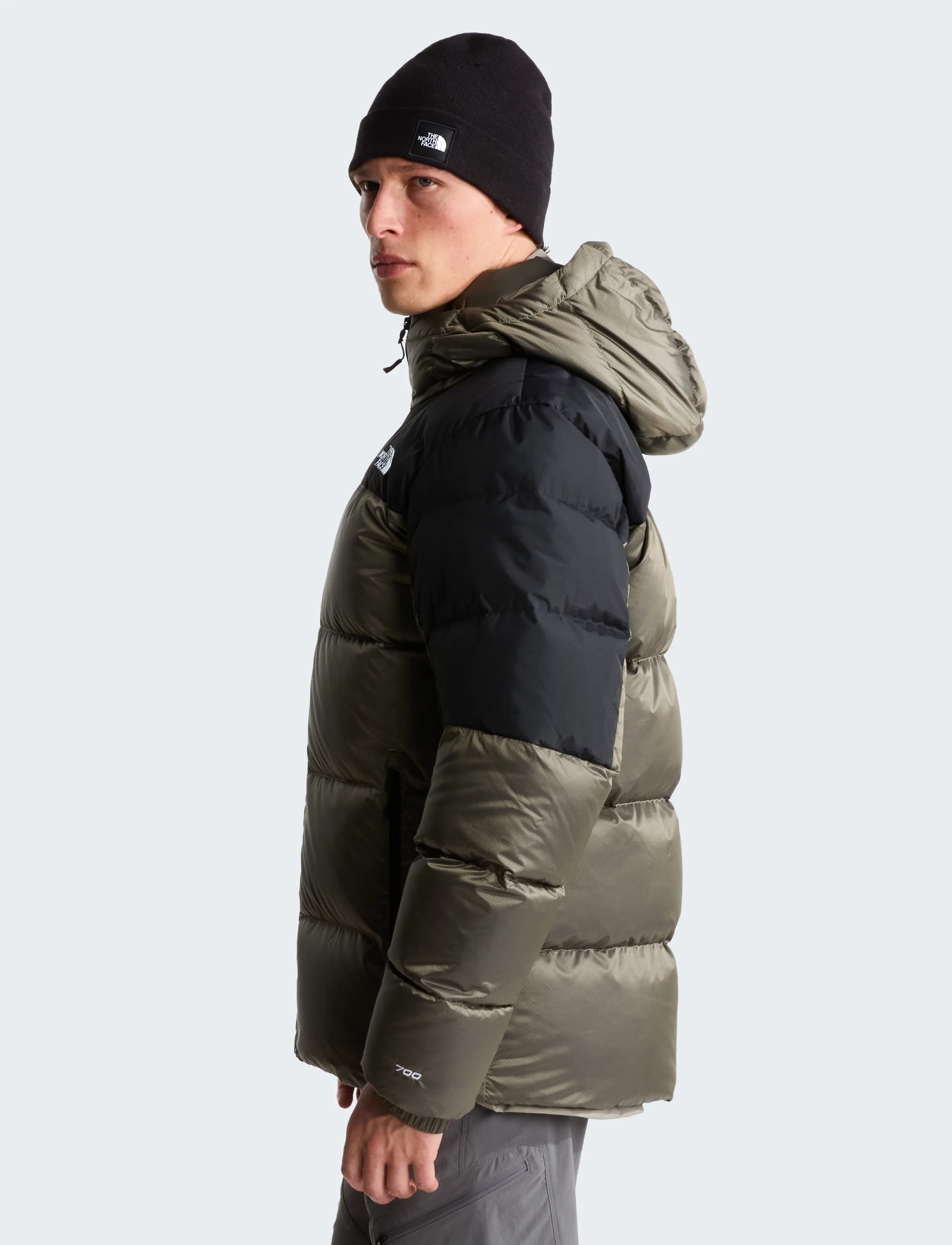 The North Face - M DIABLO DOWN 2.0 HOODIE - sulejoped ja voodriga joped - stone slab black heathe - 4