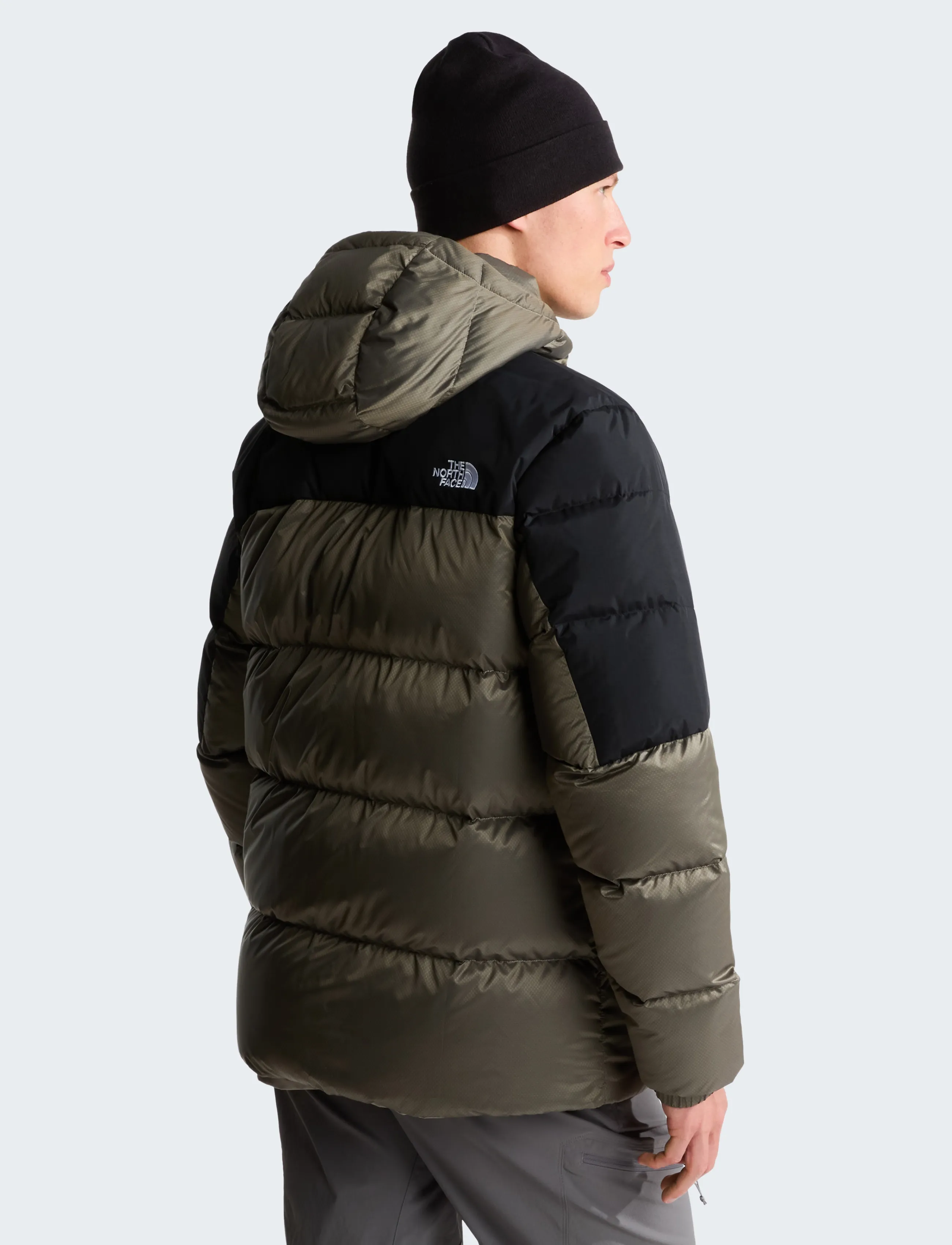 The North Face - M DIABLO DOWN 2.0 HOODIE - sulejoped ja voodriga joped - stone slab black heathe - 5