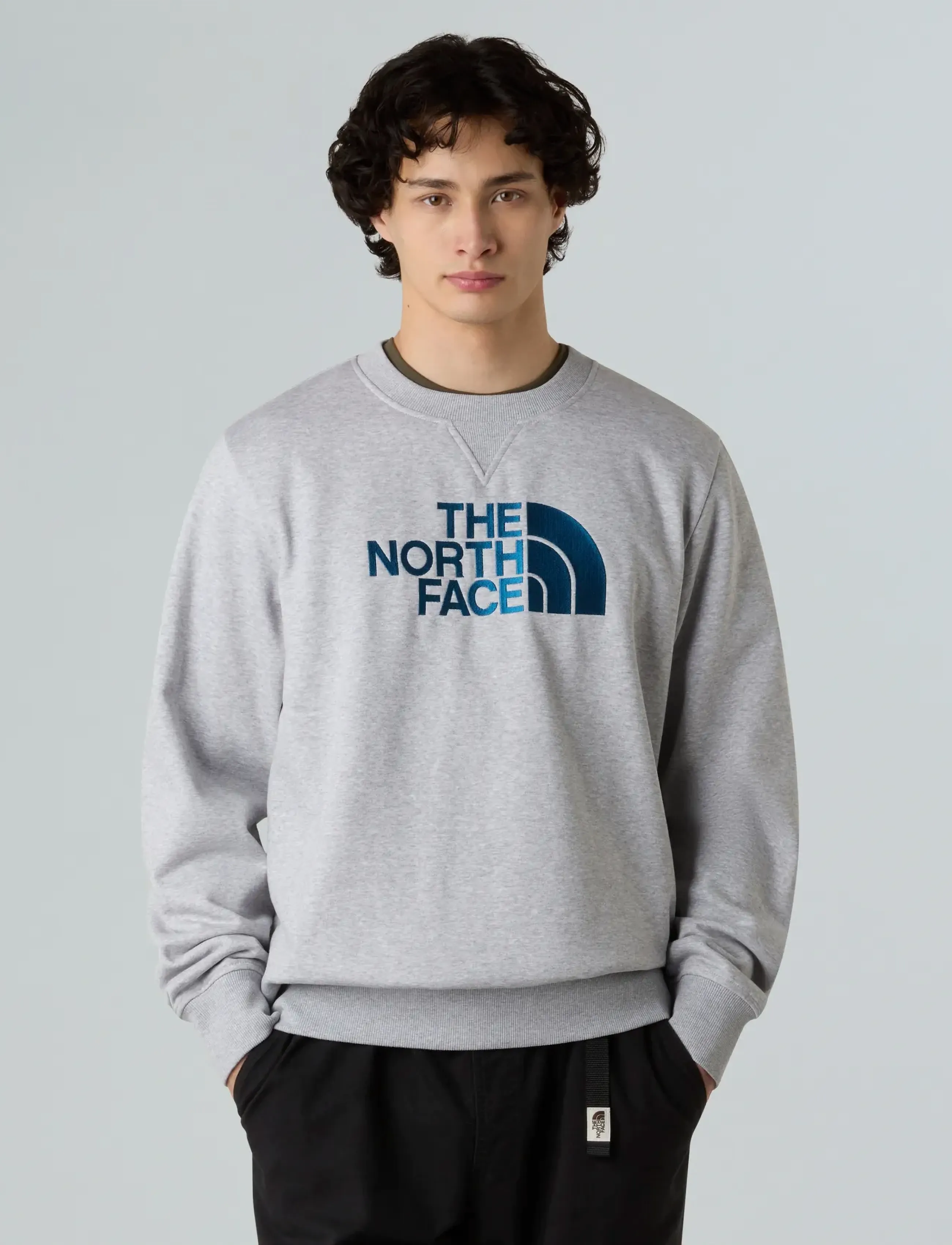 The North Face M DREW PEAK CREW - Dressipluusid - TNF LIGHT GREY HEATHER/ / grey