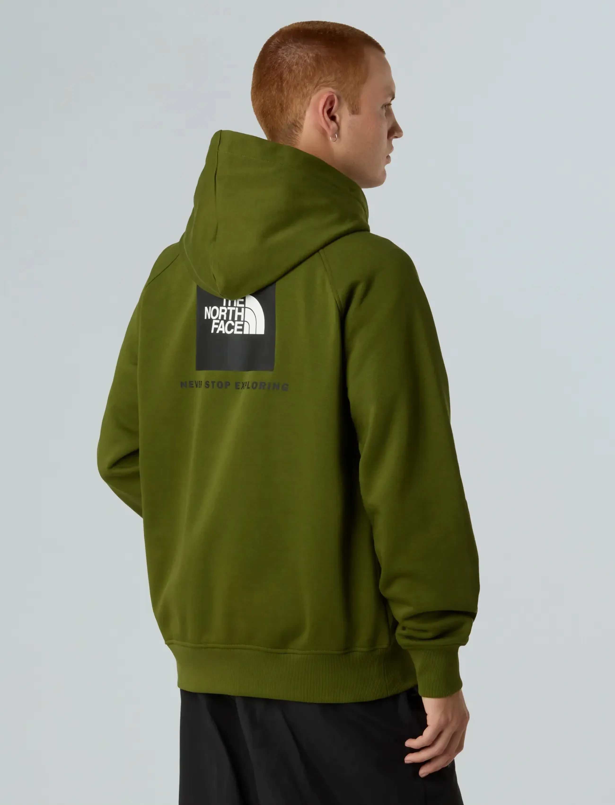 The North Face - M RAGLAN BOX NSE REGULAR HOODIE - pulls a capuche - woodland green/tnf blac - 0