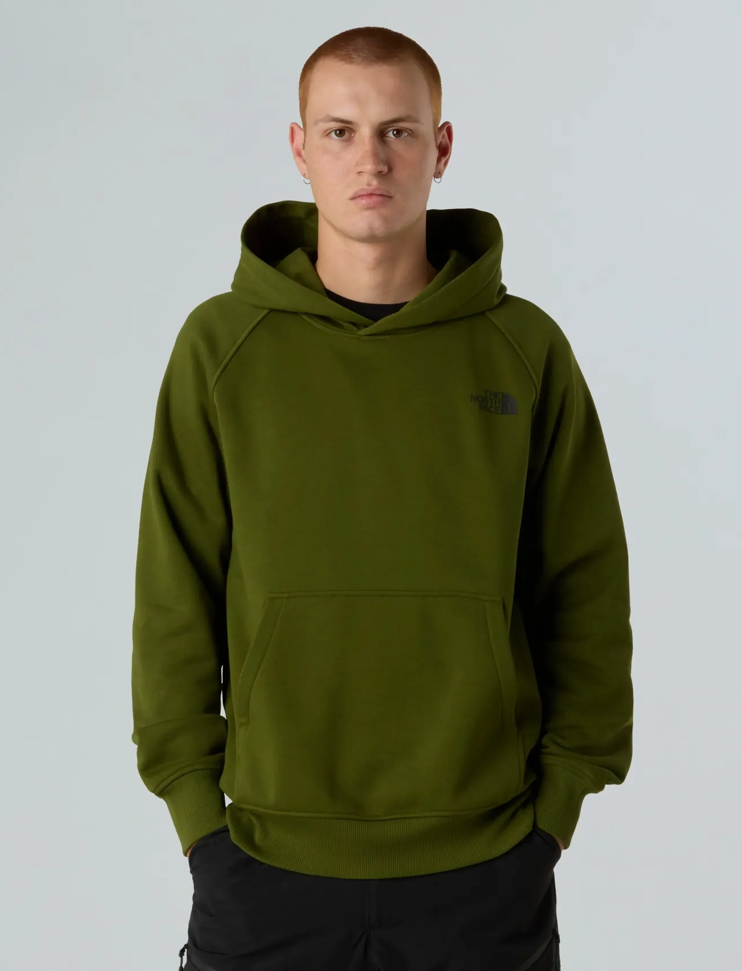 The North Face - M RAGLAN BOX NSE REGULAR HOODIE - pulls a capuche - woodland green/tnf blac - 5