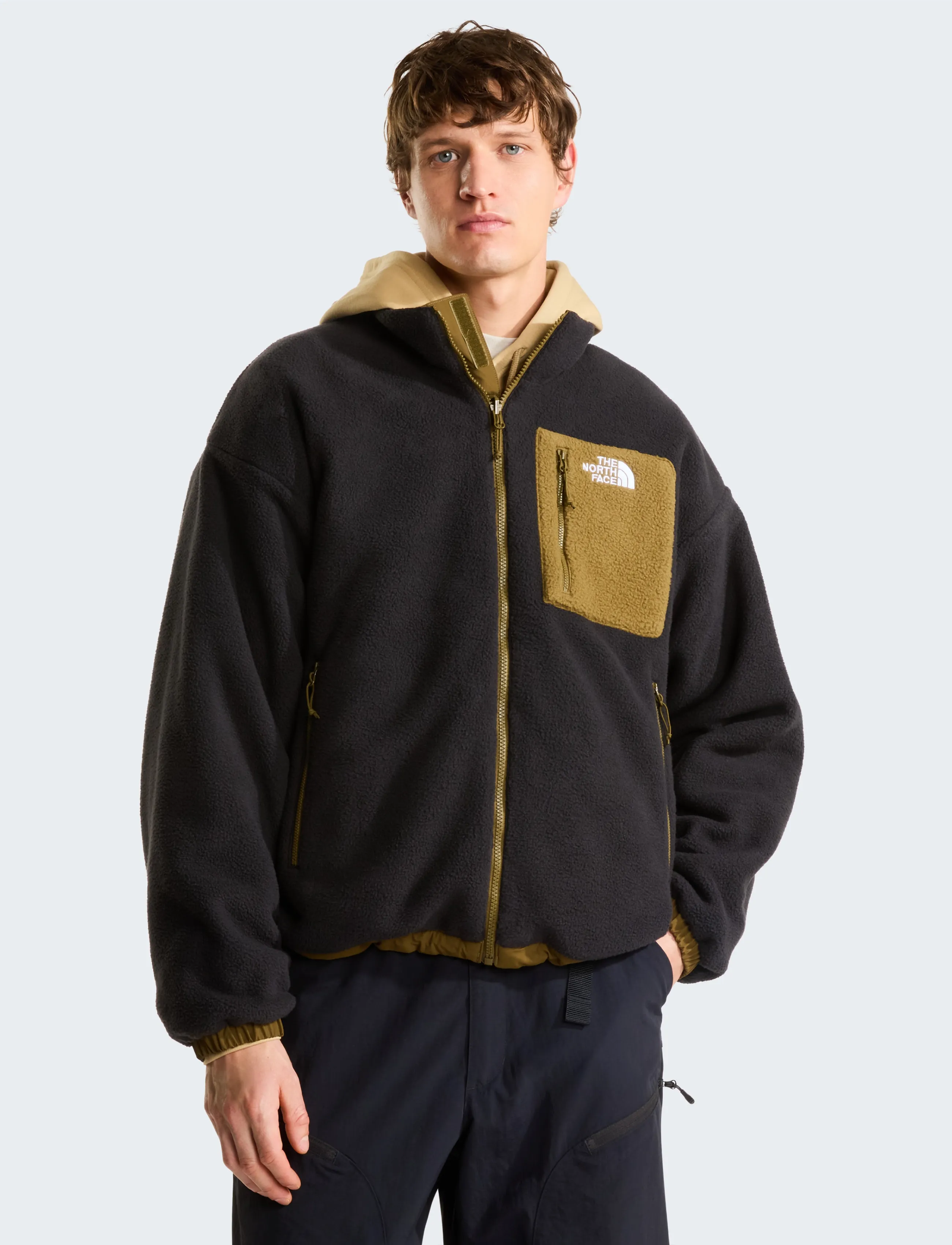 The North Face M Yumiori Reversible Jacket, Herren, Wende-Fleecejacke, Schwarz, Gr.S