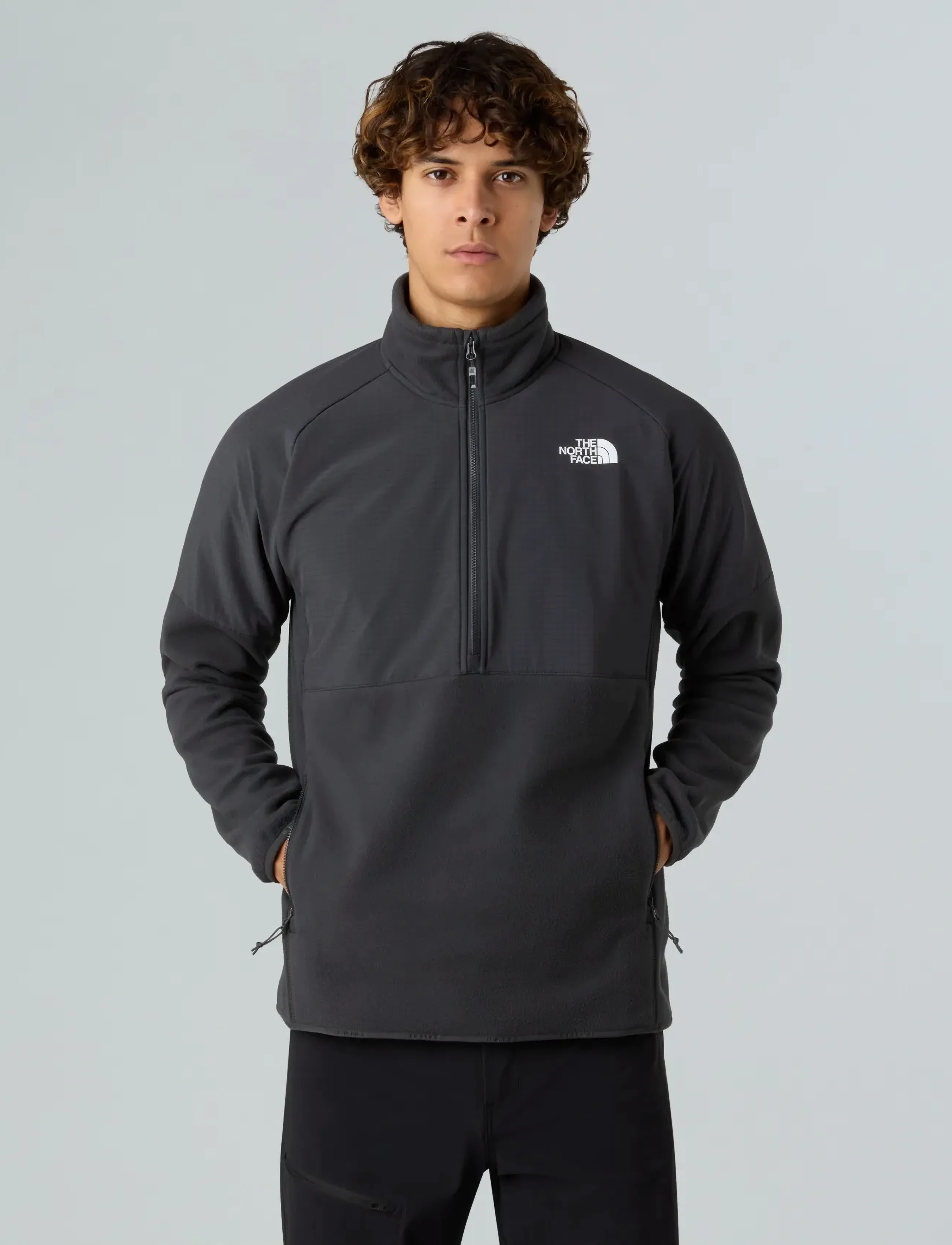 The North Face M GLACIER HEAVYWEIGHT 1/2 ZIP - Shoppa efter stil - GREY / grey