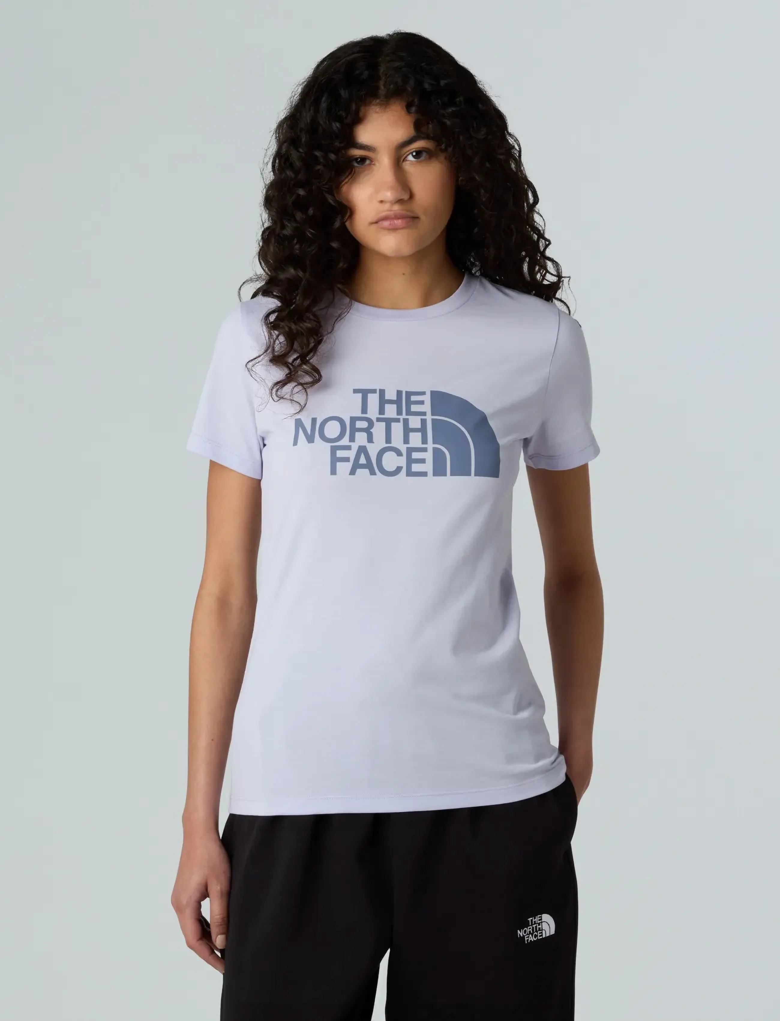 The North Face W SS EASY TEE - T-shirts & Toppar - SOFT PURPLE/TWILIGHT GA / purple
