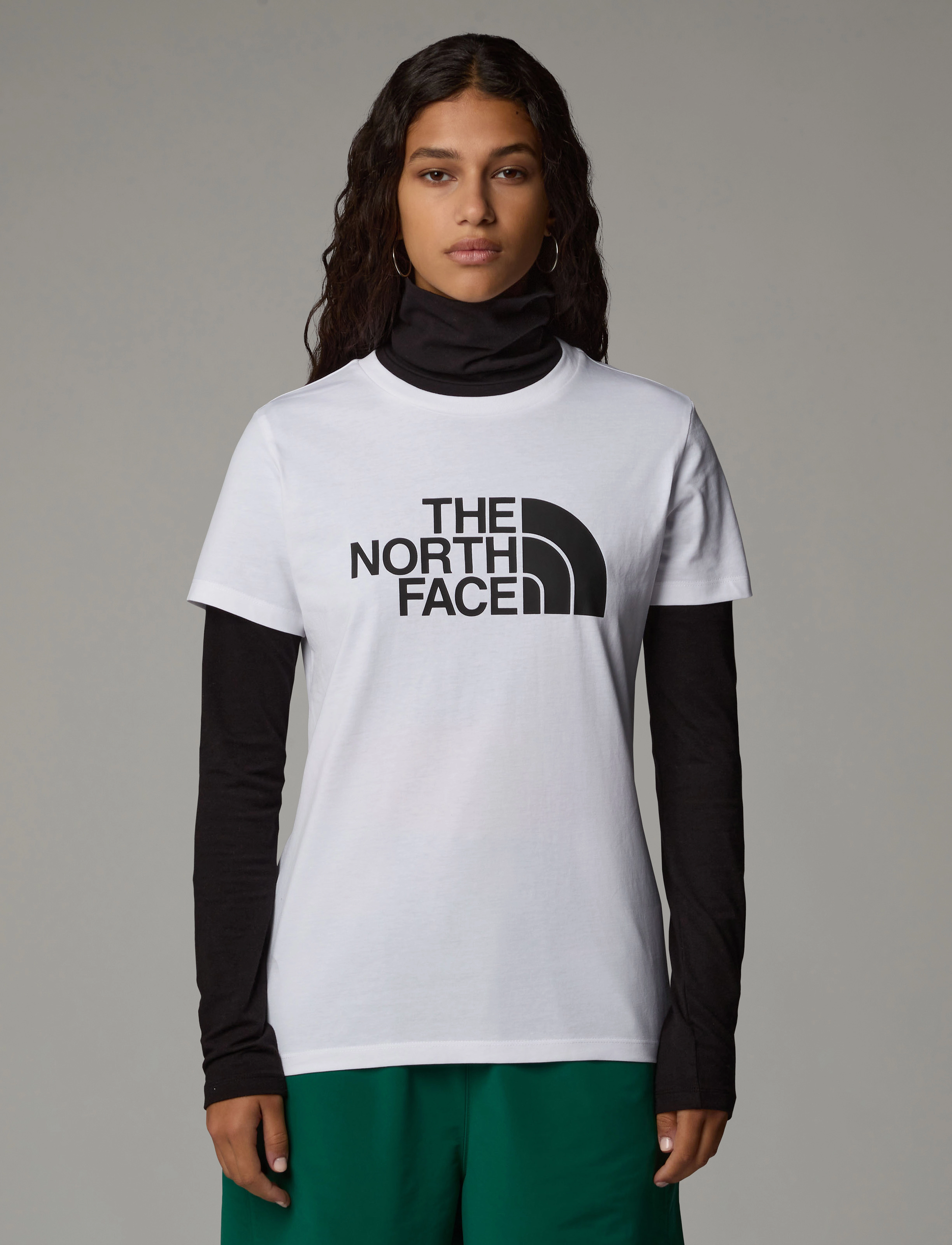 The North Face W SS EASY TEE - T-shirts - WHITE / white