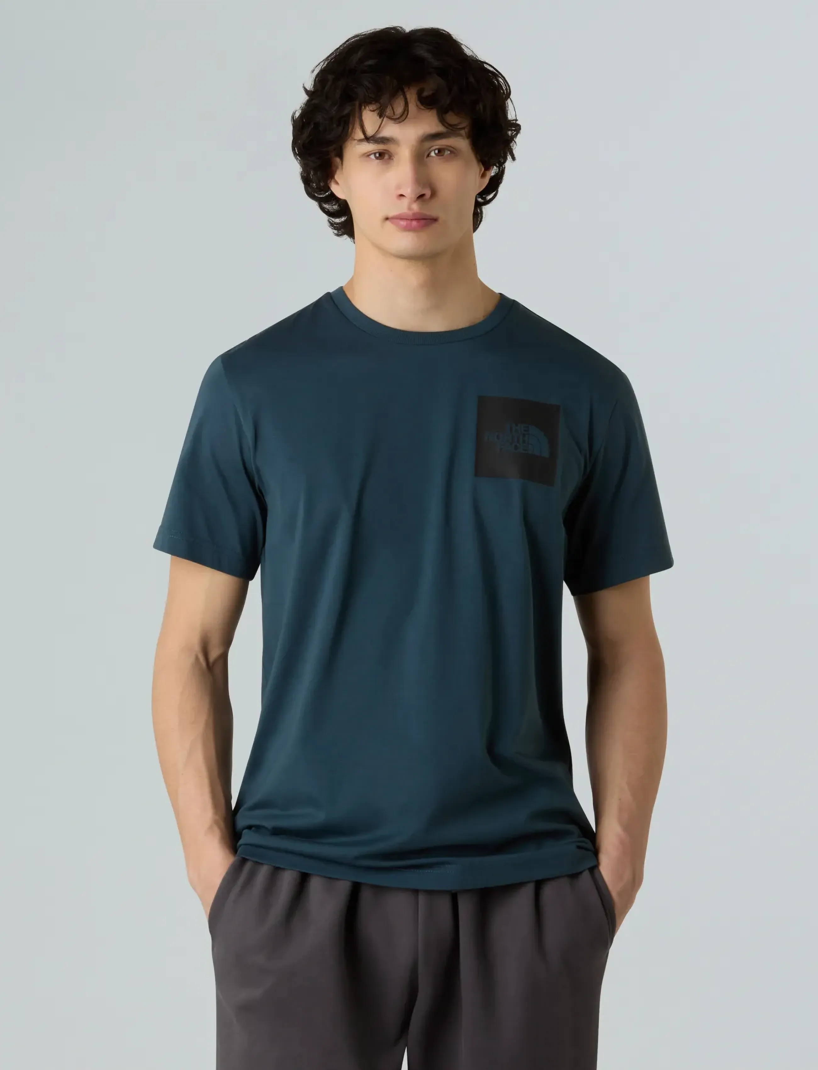 The North Face M SS FINE TEE - Shoppa efter stil - DEEP CYPRESS / navy