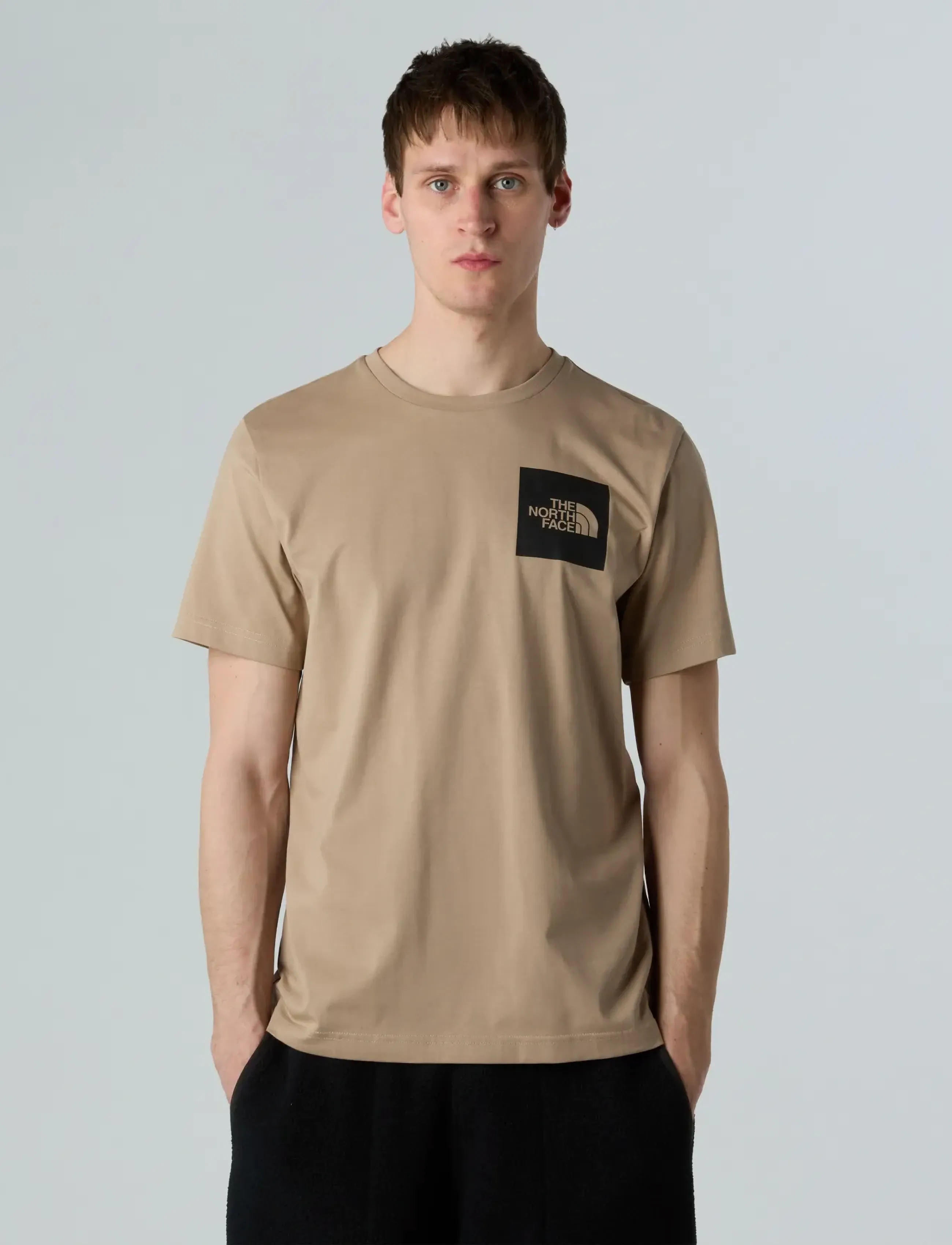 The North Face M S/S FINE TEE - T-Shirts - MUSHROOM GREY / beige