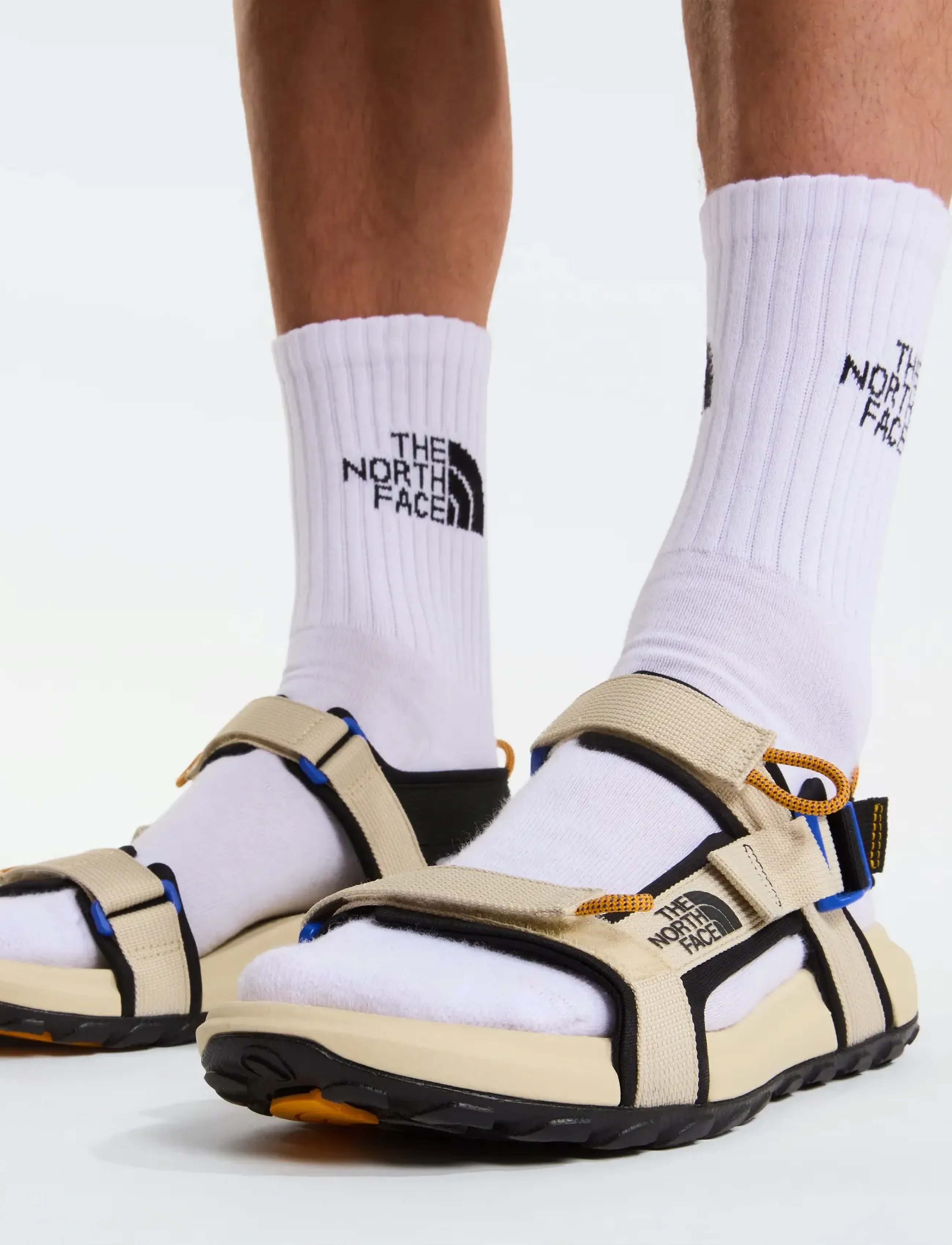 The North Face M EXPLORE CAMP SANDAL - Sandaalid - DESERT STONE/TNF BLACK / cream