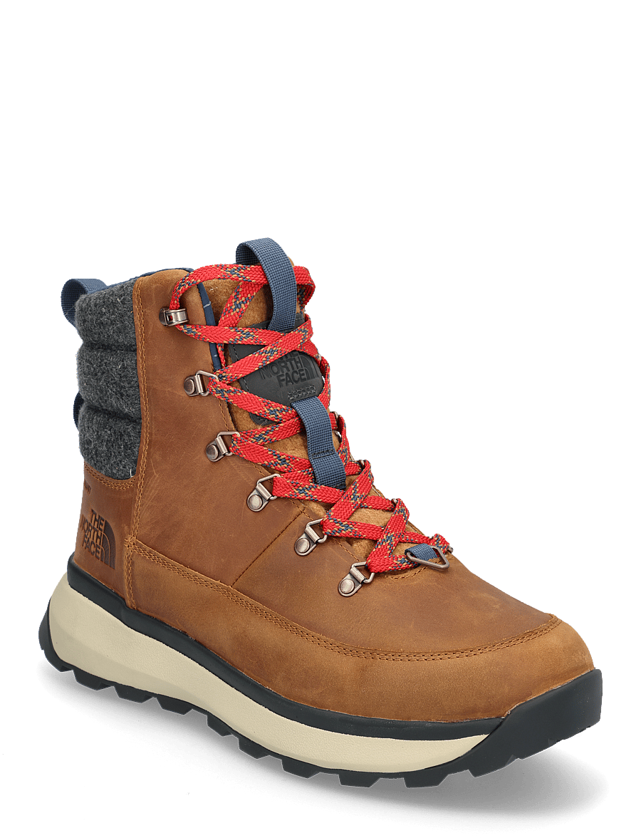 The North Face - M BERGEN LEATHER WP - matka- ja kõndimisjalatsid - timber tan/tnf red - 1