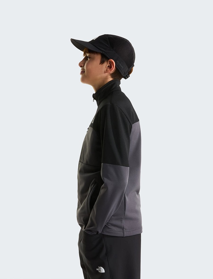 The North Face - TEEN HIKE MIDLAYER FZ - outdoor - anthracite grey/tnf bla - 4
