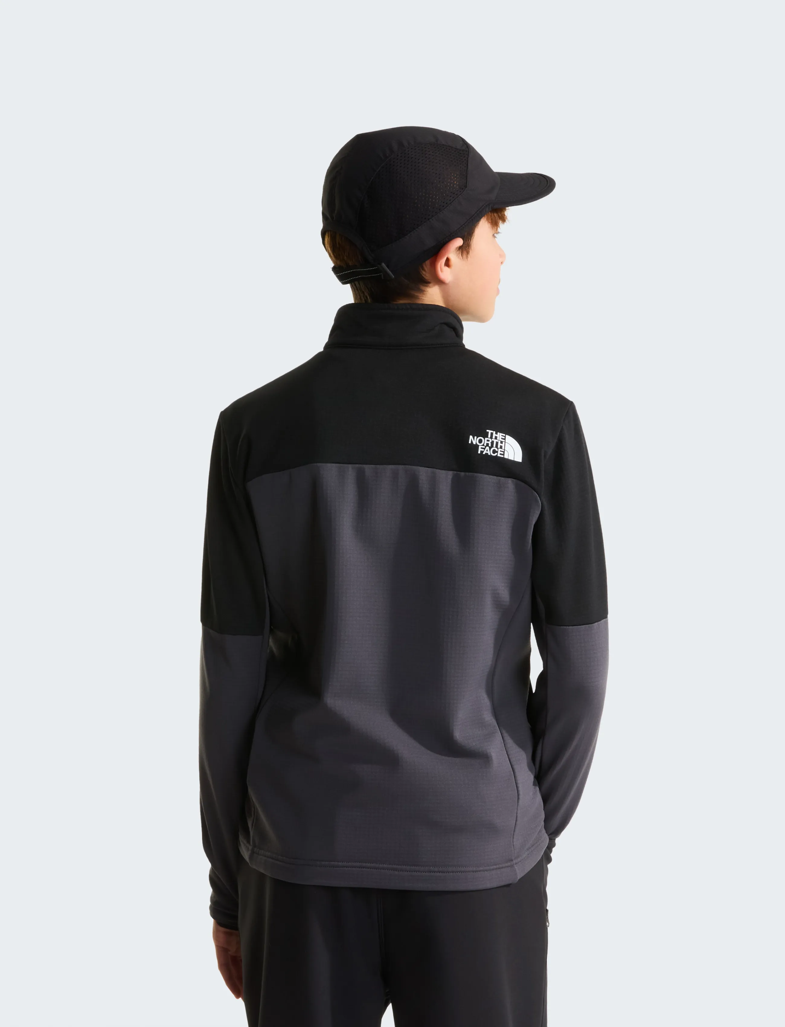 The North Face - TEEN HIKE MIDLAYER FZ - outerwear - anthracite grey/tnf bla - 5