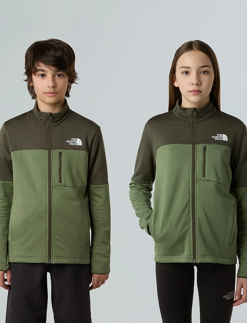 The North Face - TEEN HIKE MIDLAYER FZ - ytterkläder - bark mist/new taupe gre - 0