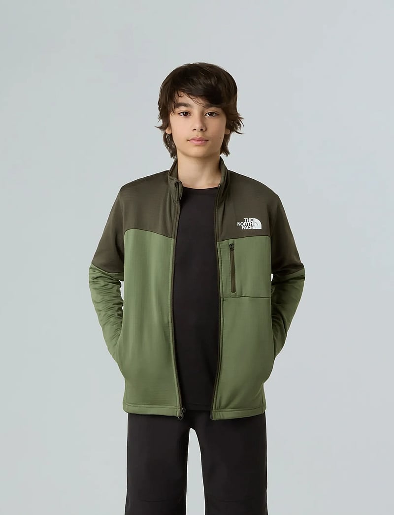 The North Face - TEEN HIKE MIDLAYER FZ - ytterkläder - bark mist/new taupe gre - 5