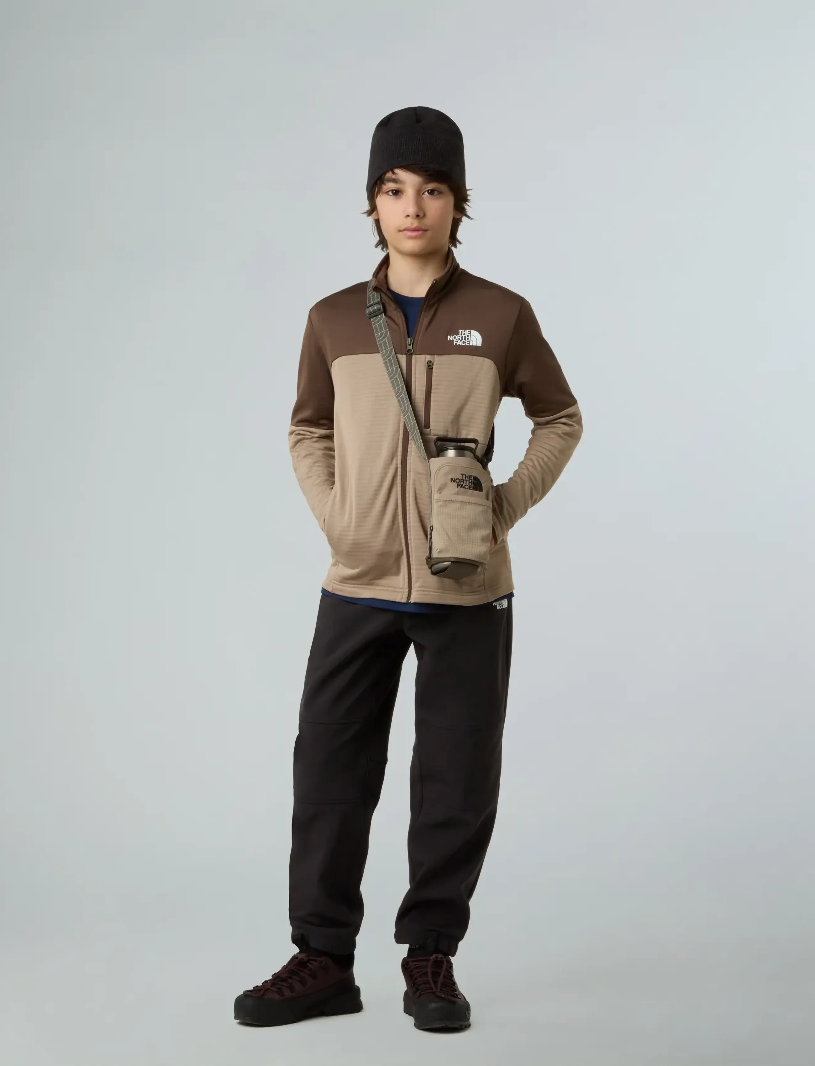 The North Face - TEEN HIKE MIDLAYER FZ - mushroom grey/smokey br - 3