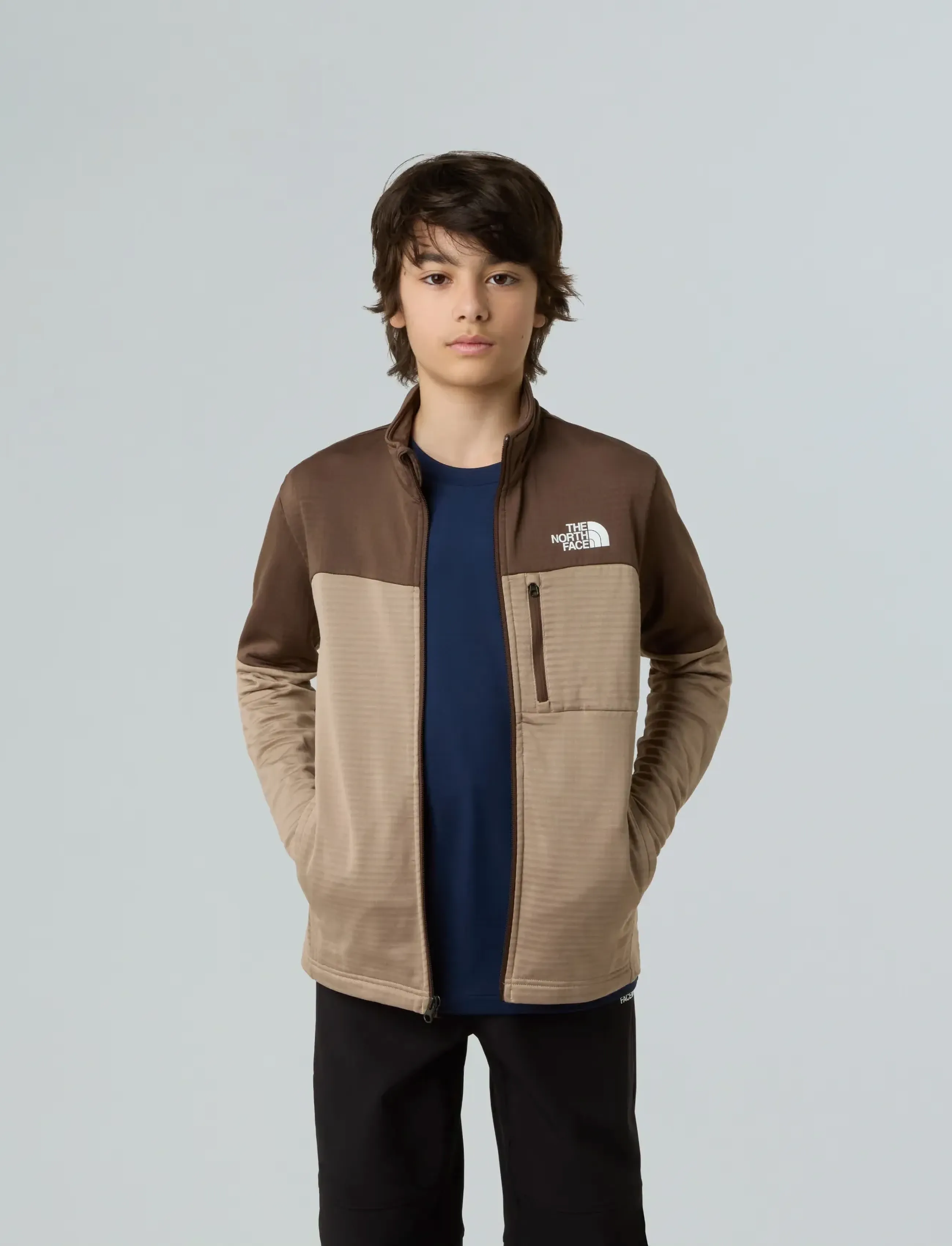 The North Face - TEEN HIKE MIDLAYER FZ - mushroom grey/smokey br - 5