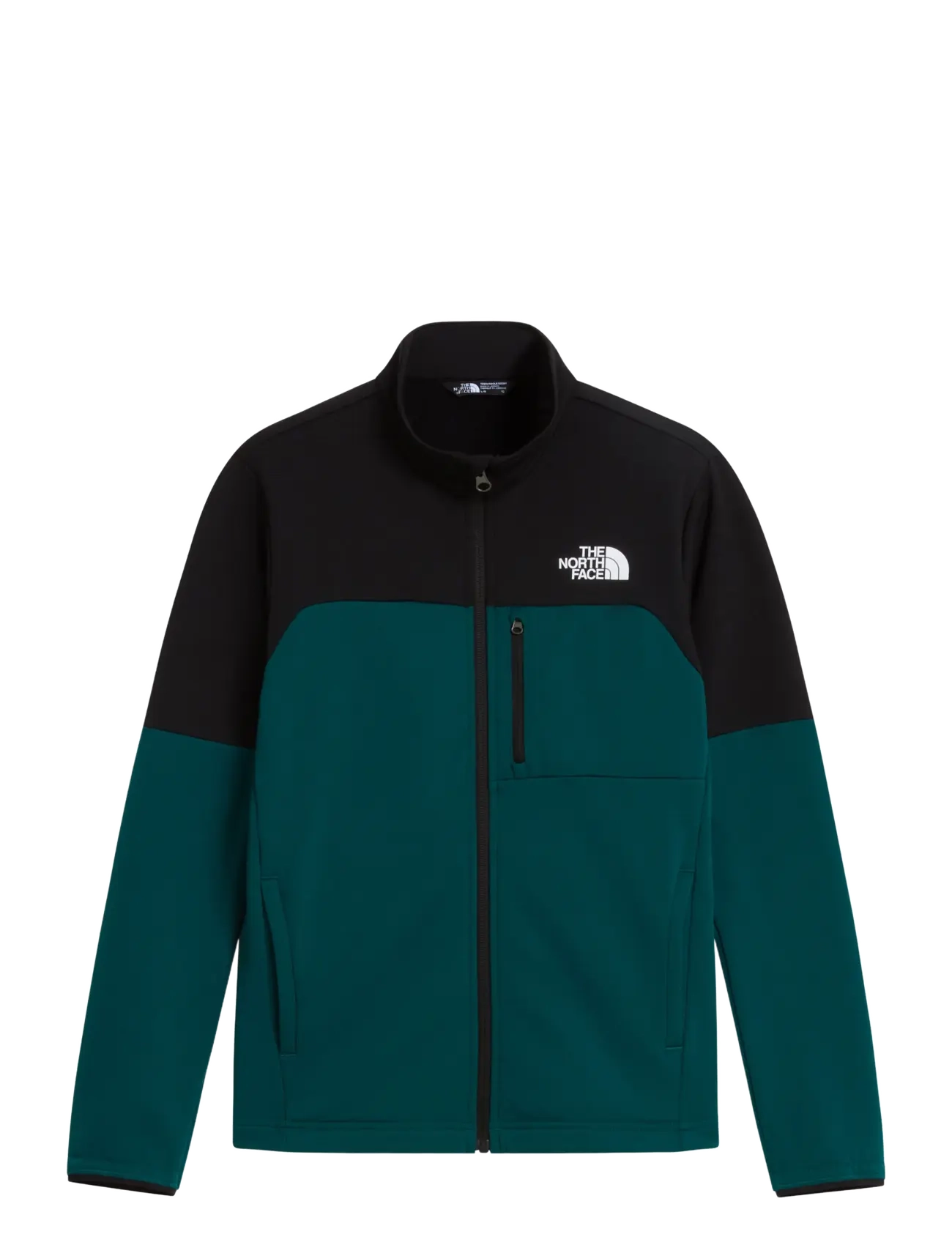The North Face TEEN HIKE MIDLAYER FZ - The North Face - PACIFIC TEAL/TNF BLACK / green