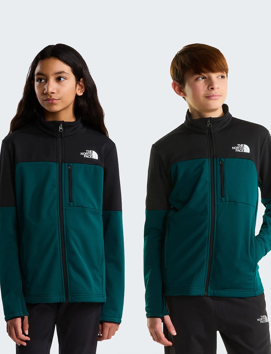 The North Face - TEEN HIKE MIDLAYER FZ - outdoor - pacific teal/tnf black - 0