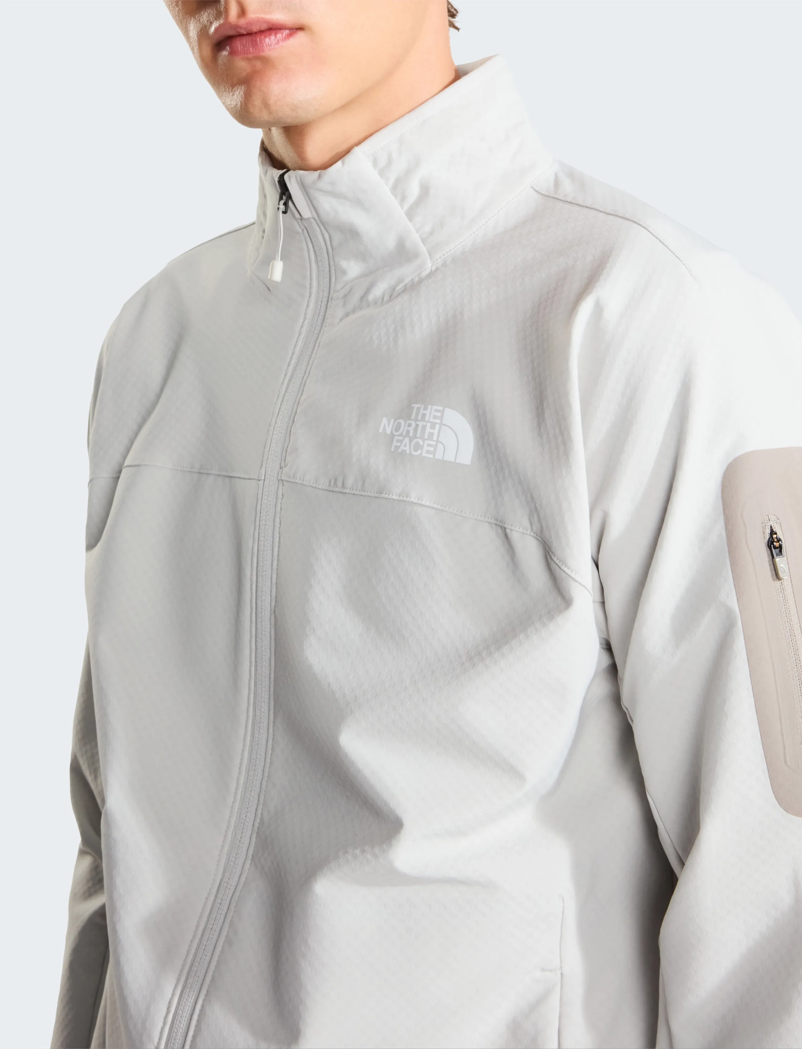 The North Face M TEK APPROACH JACKET - Clothing - CUMULUS CLOUD/STONE SLA / grey