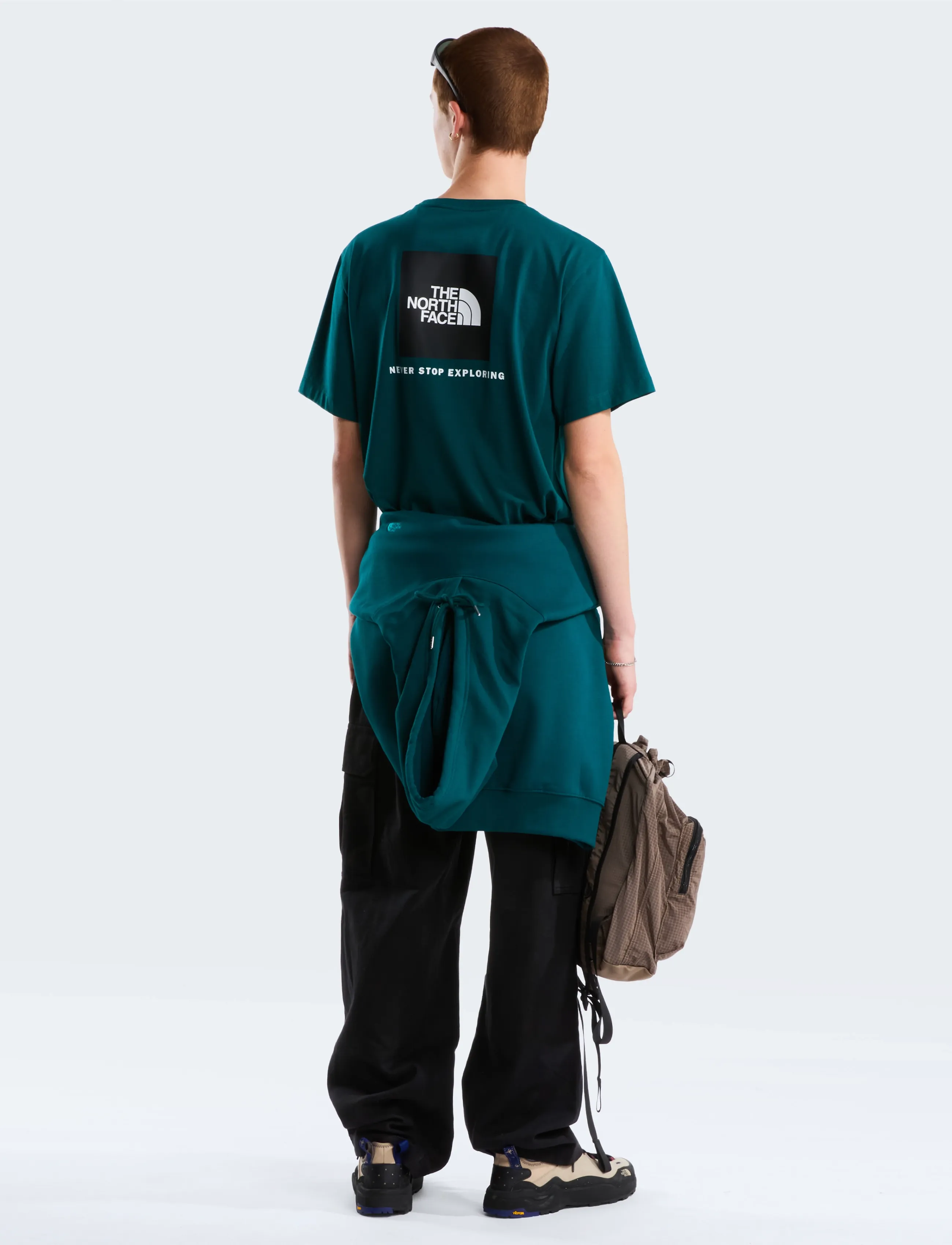 The North Face - M EVOLUTION BOX NSE REGULAR SHORT SLEEVE - t-shirts - pacific teal - 4