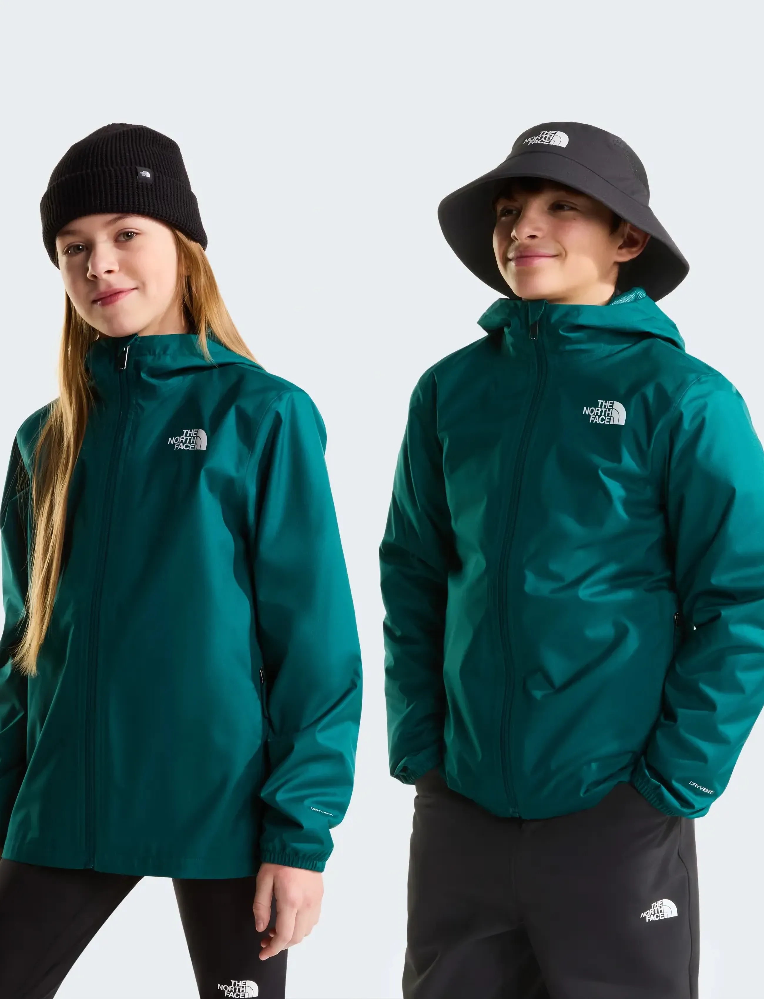 The North Face Teen Zipline Rain Jacket, XS, Green, Regntøj > Jakker, Børn
