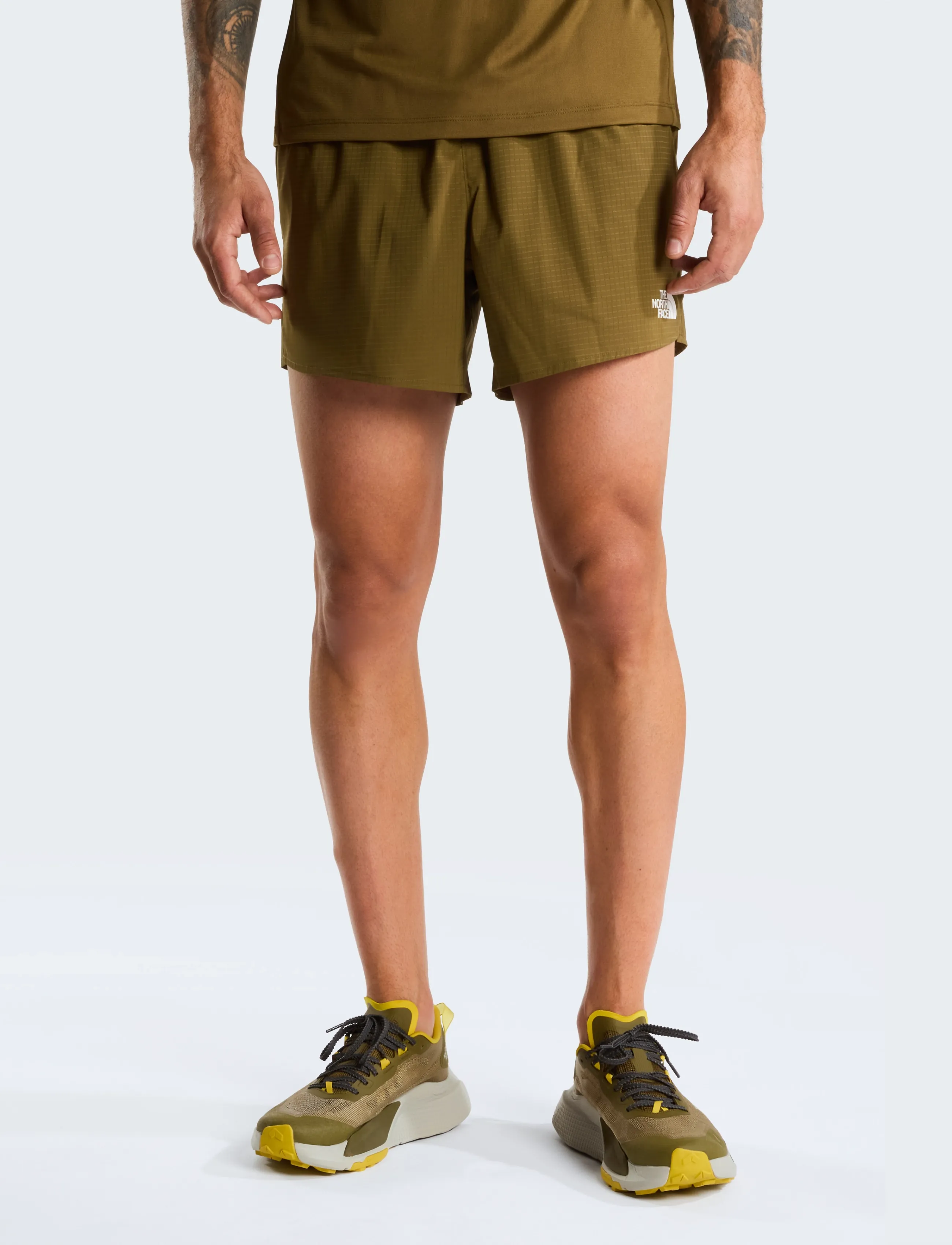 The North Face M Sunriser Short 5", M/SHORT, Khaki green, Sport Clothing > Sport Shorts, Herre