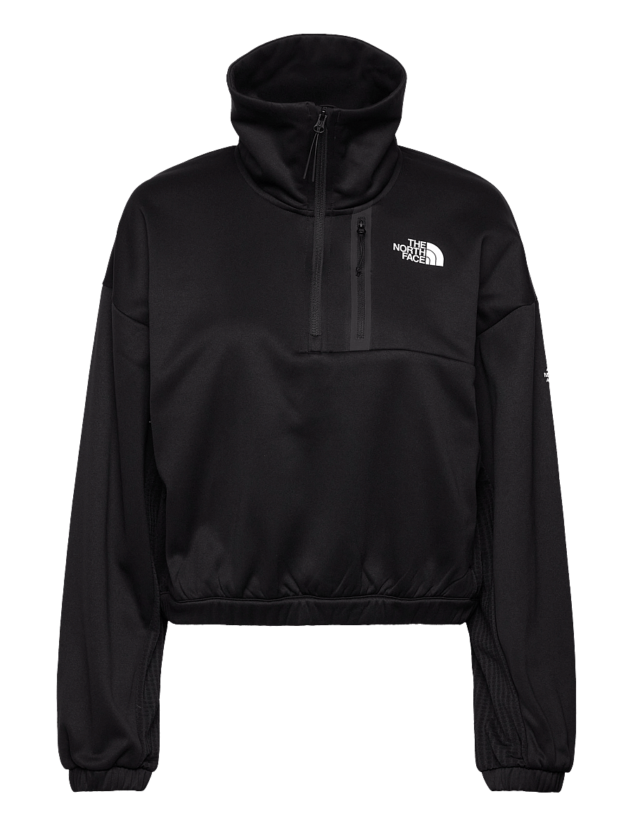 The North Face - W MA FLEECE INTEREST 1/4 ZIP - hauts - black - 1