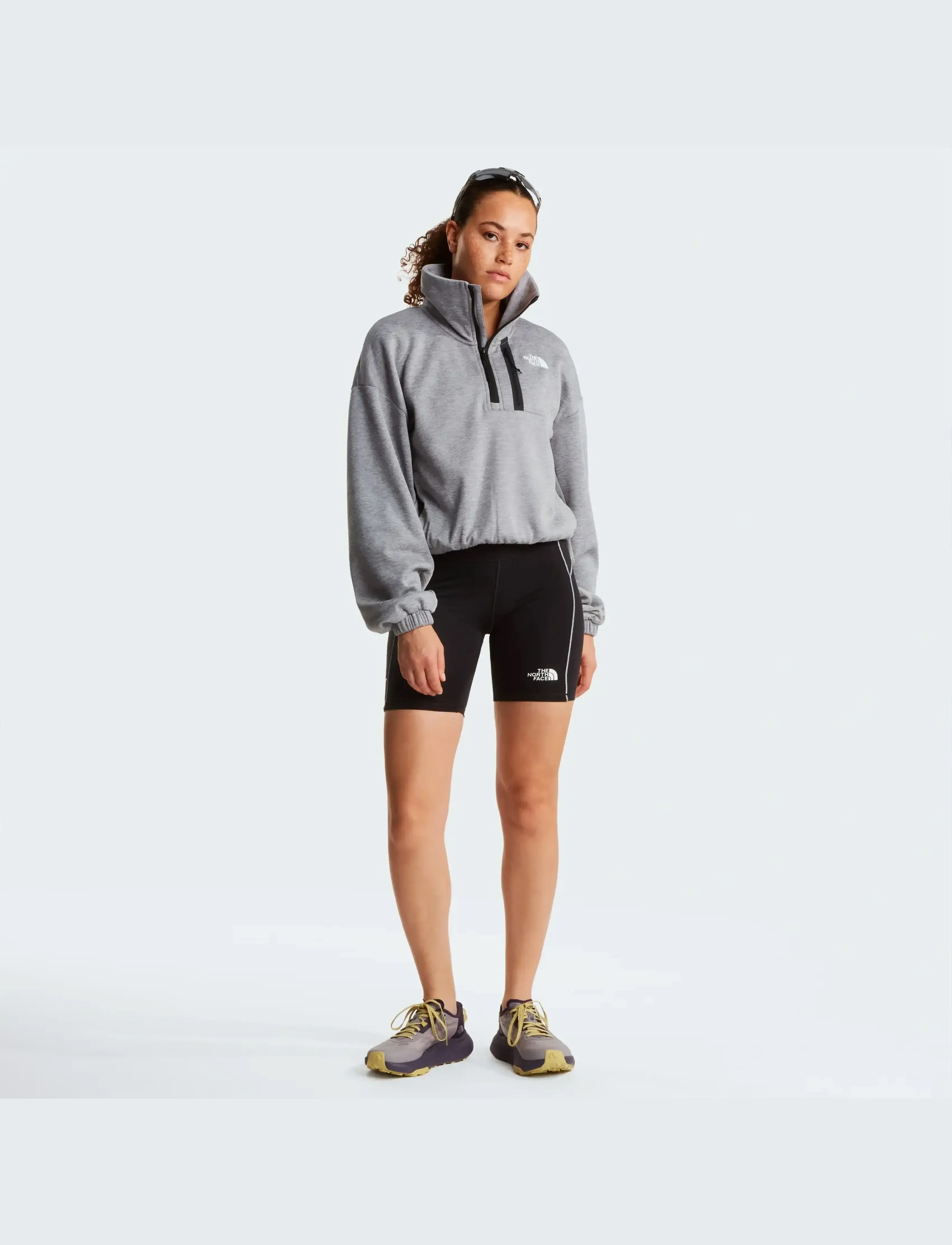 The North Face - W MA FLEECE INTEREST 1/4 ZIP - overdele - tnf pale grey heather/m - 3