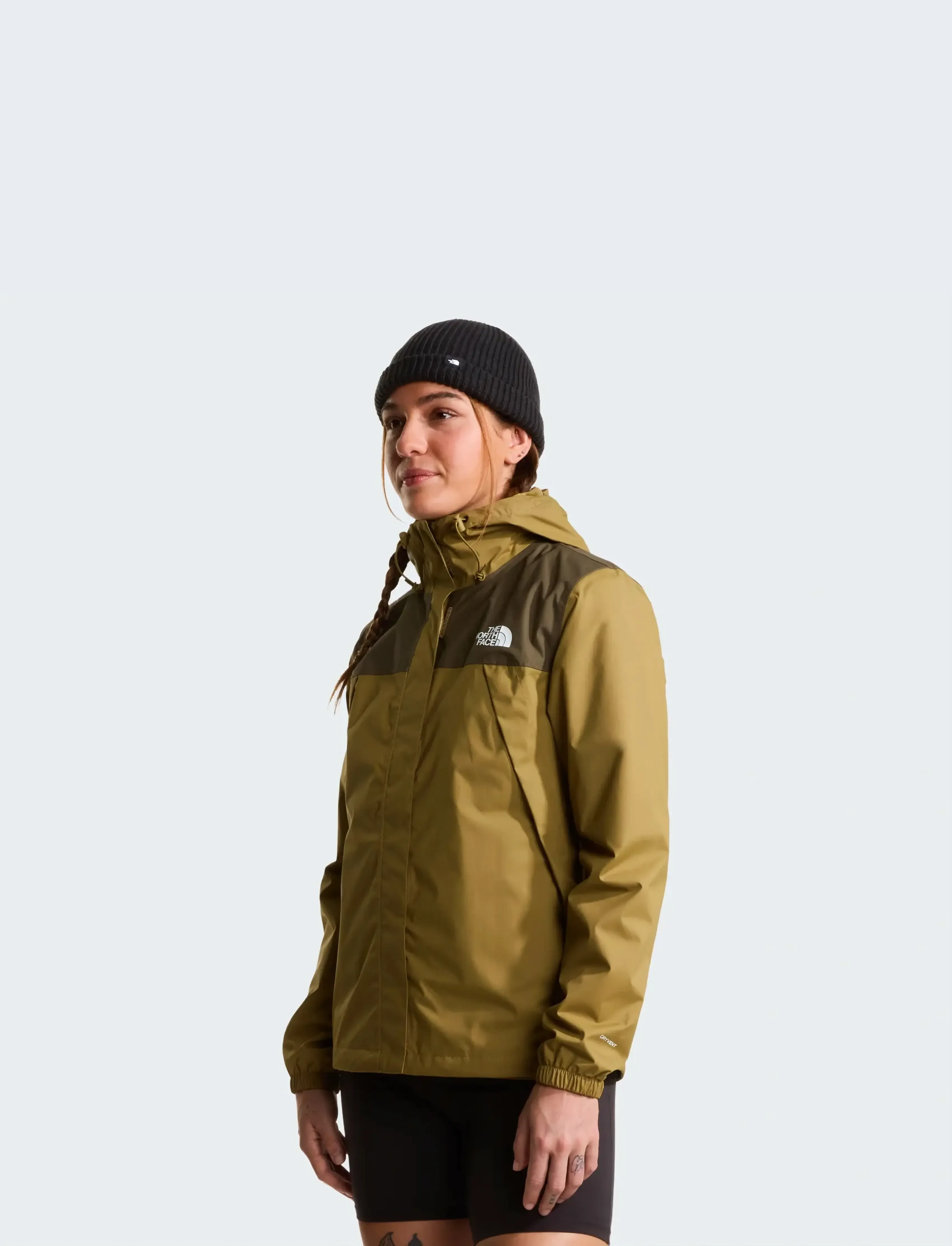 The North Face W Antora Rain Jacket, Kvinder, Regnjakke, Beige, Str: XL