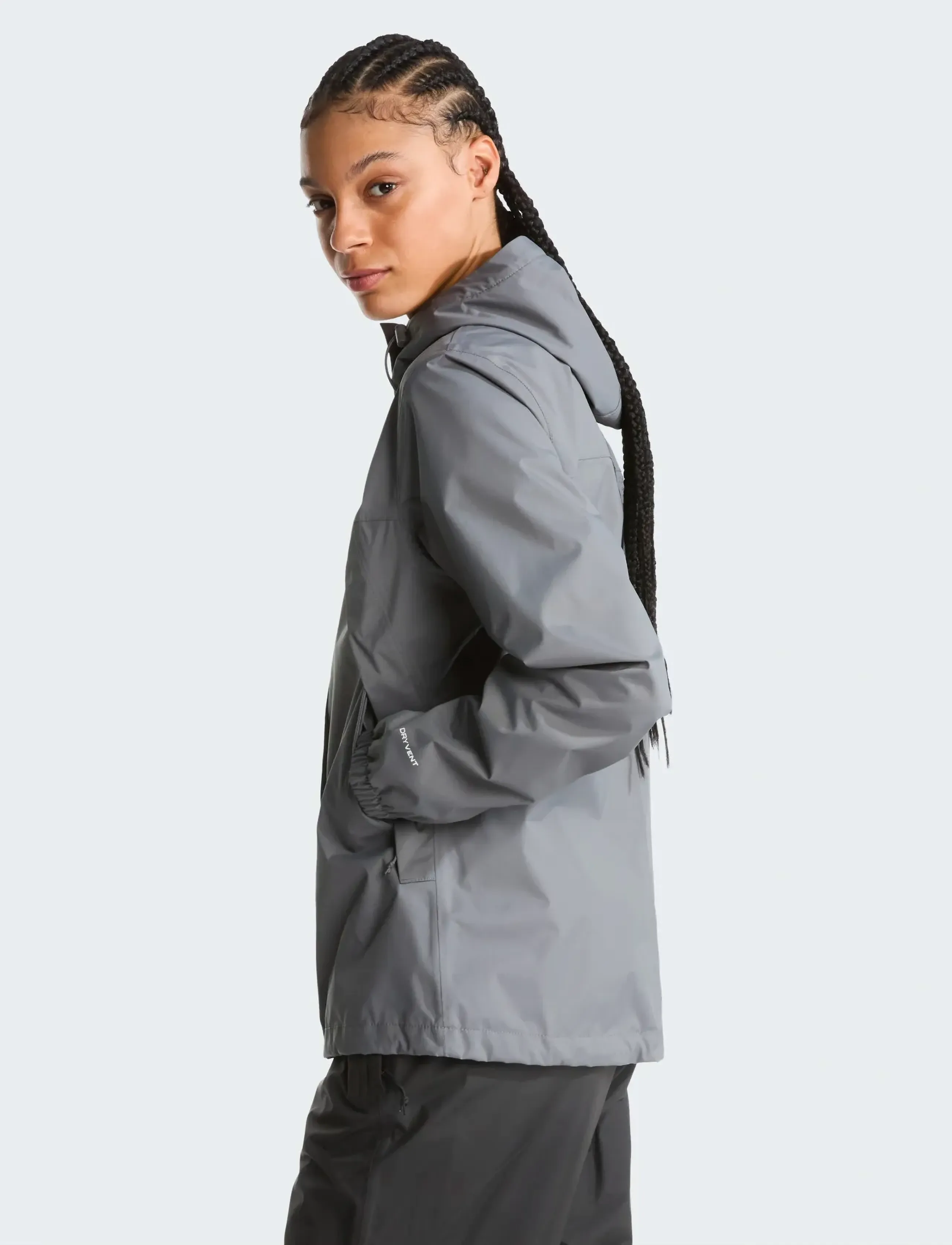 The North Face - W ANTORA RAIN JACKET - outdoor - smoked pearl - 4