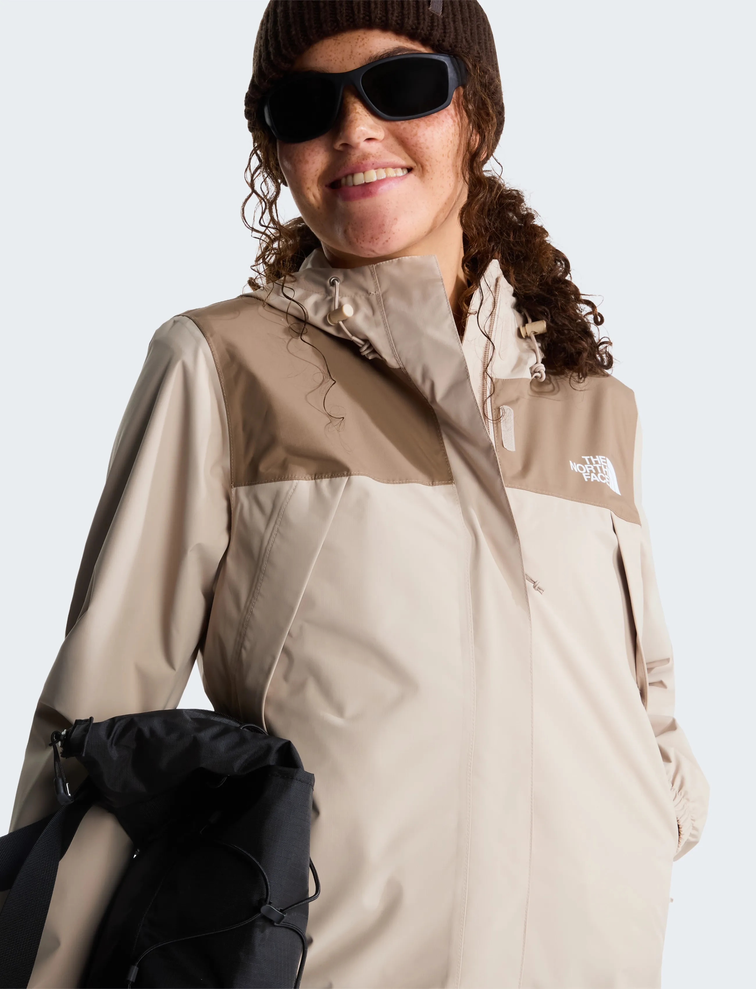 The North Face - W ANTORA RAIN JACKET - outdoor - timeless taupe/garnet - 4