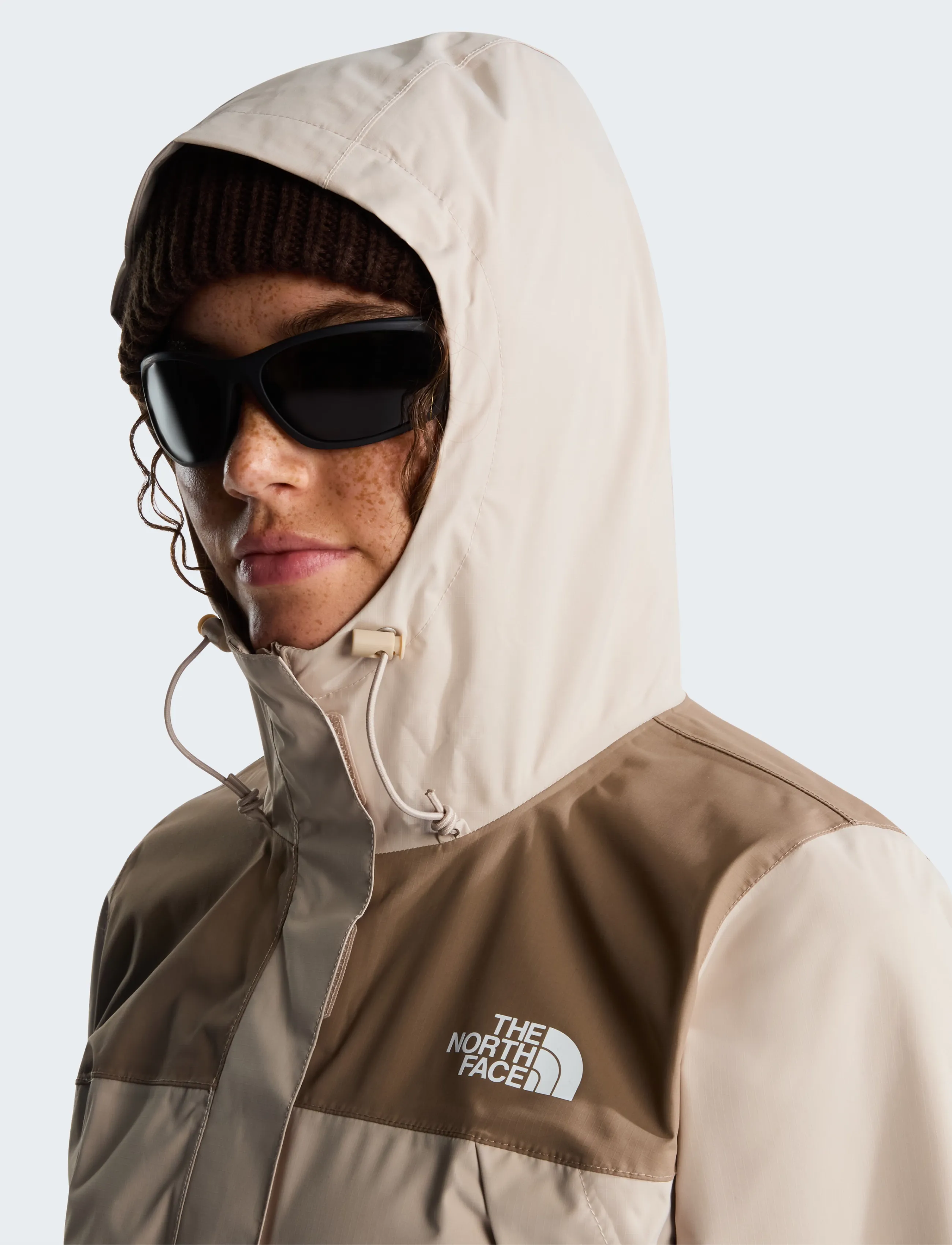 The North Face - W ANTORA RAIN JACKET - outdoor - timeless taupe/garnet - 5