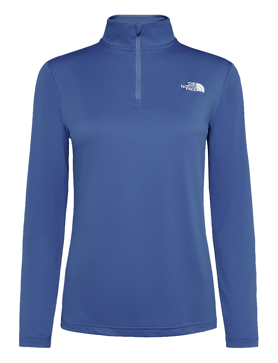 The North Face - W FLEX 1/4 ZIP TEE SLIM - overdele - active blue - 1