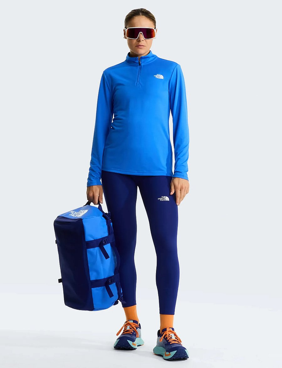 The North Face - W FLEX 1/4 ZIP TEE SLIM - overdele - active blue - 3