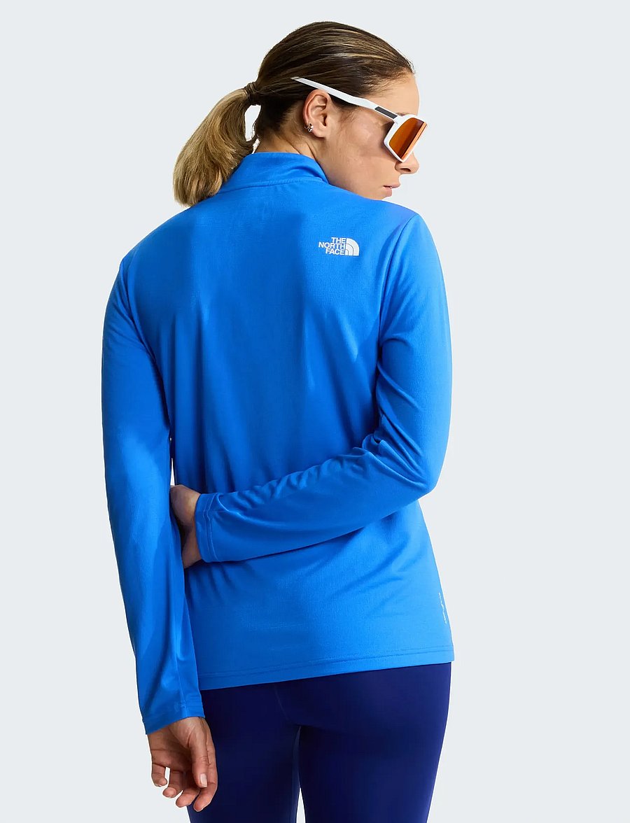 The North Face - W FLEX 1/4 ZIP TEE SLIM - overdele - active blue - 5
