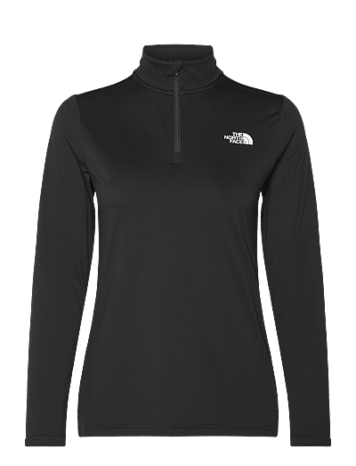 The North Face W FLEX 1/4 ZIP TEE SLIM - Oberteile - BLACK / black