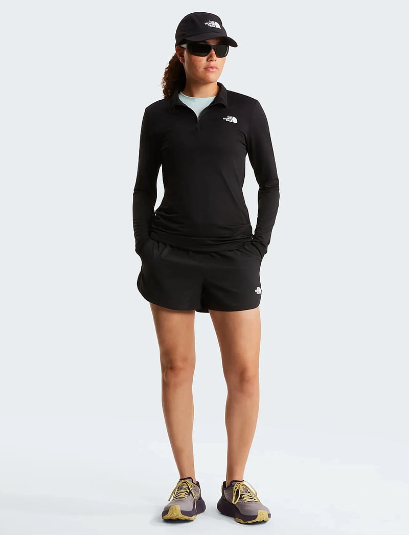 The North Face - W FLEX 1/4 ZIP TEE SLIM - langærmede t-shirts - black - 3