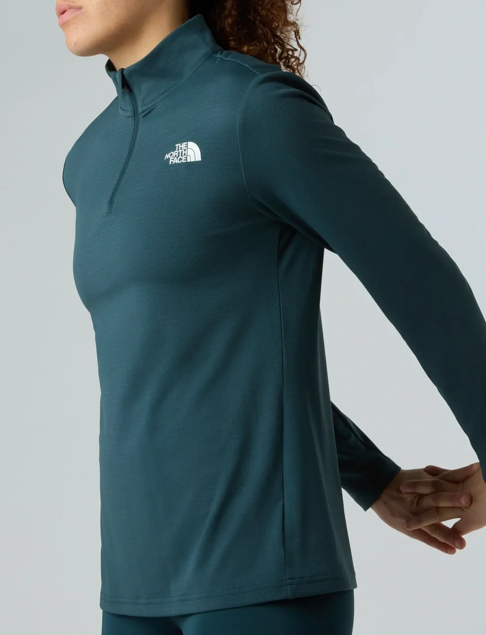 The North Face - W FLEX 1/4 ZIP TEE SLIM - langarmshirts - deep cypress - 5