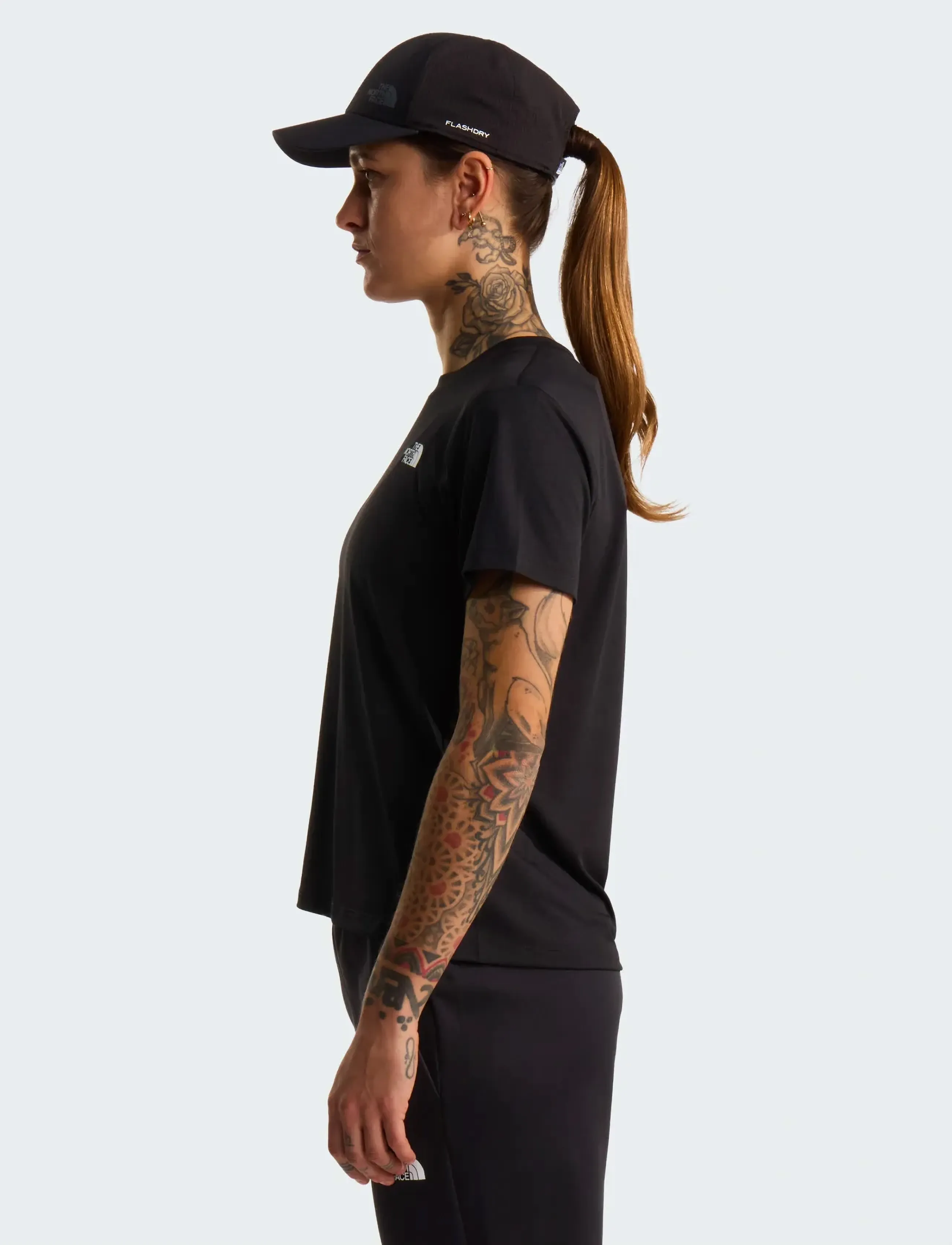The North Face - W FLEX SHORT SLEEVES REG TEE - t-shirts - tnf black - 4