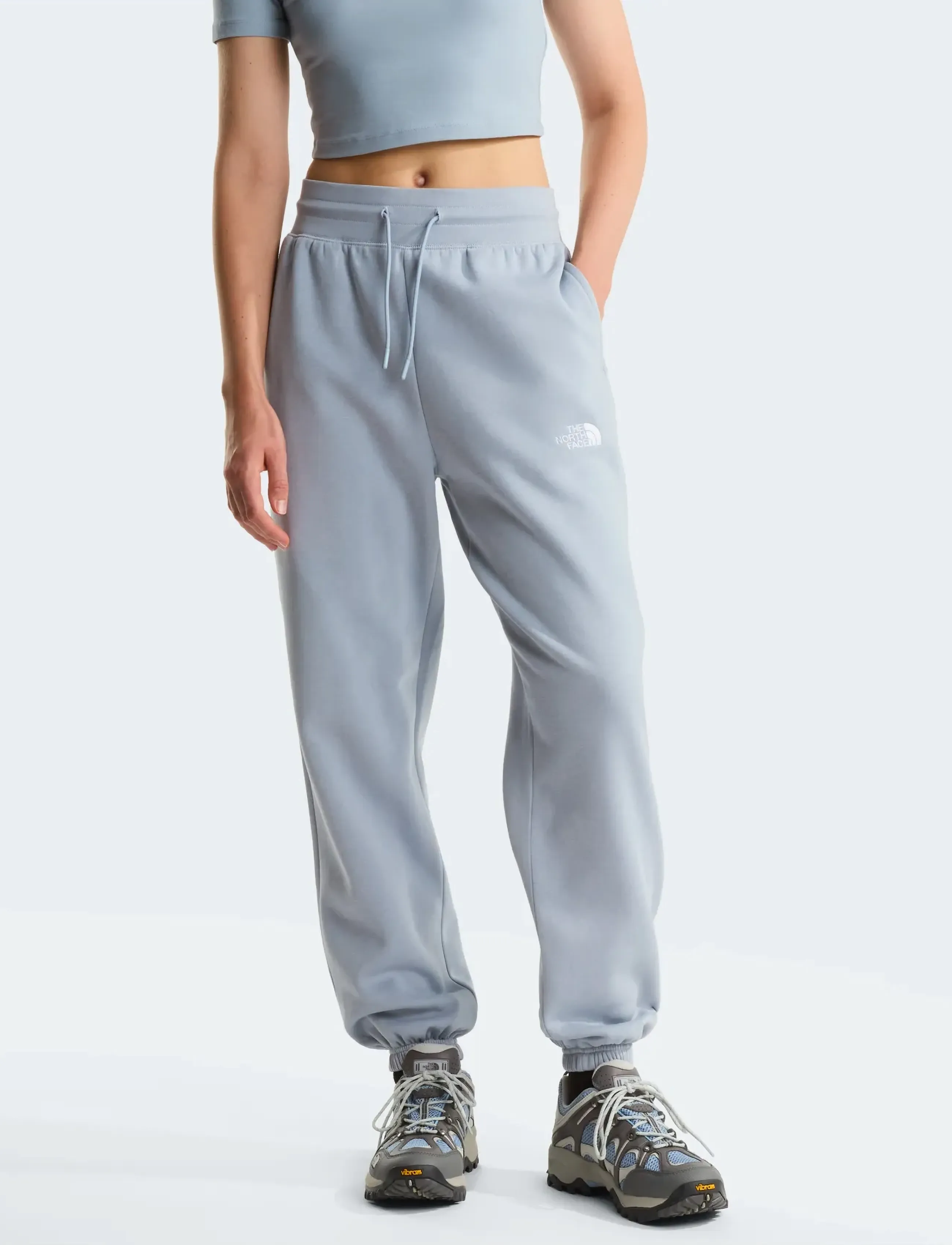 The North Face W ESSENTIAL RELAXED STRAIGHT JOGGER - Joggingbukser - FROST GREY / purple