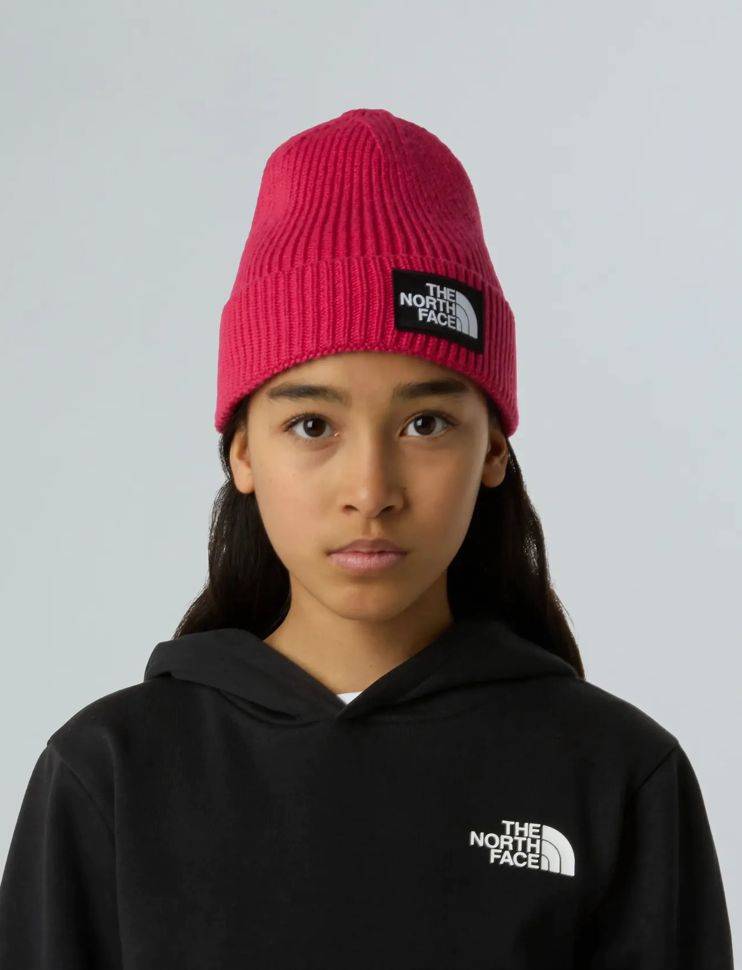The North Face Kids Tnf Logo Box Cuffed Beanie, One Size, Red, Huer > Beanie, Børn