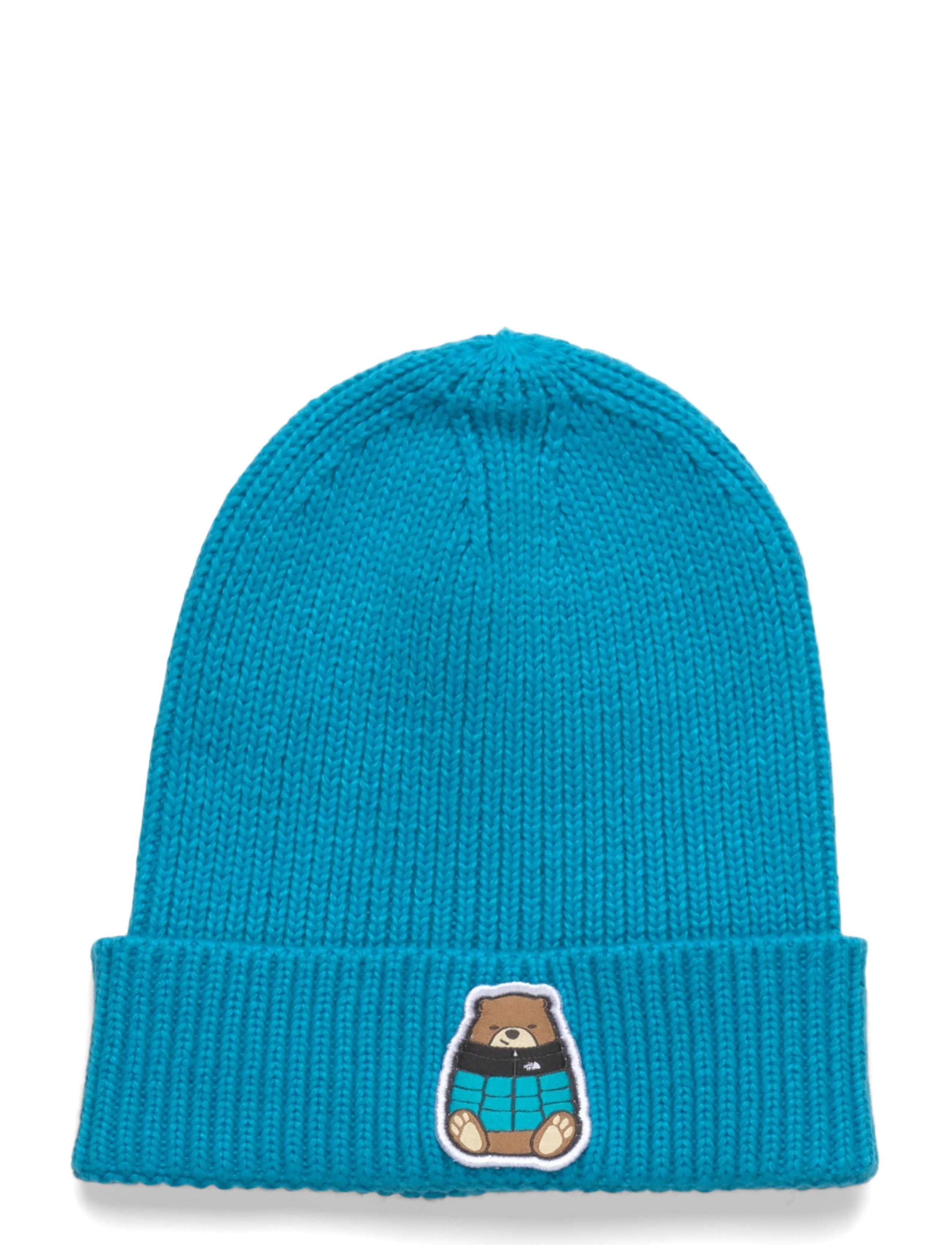 THE NORTH FACE Kinder Tnf Logo Box Cuffed Pudelmütze Blau - One Size - Kinder