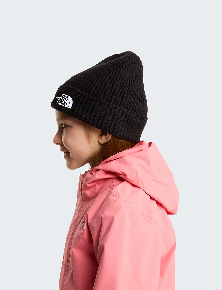 The North Face - KIDS TNF LOGO BOX CUFFED BEANIE - beanies - tnf black - 3