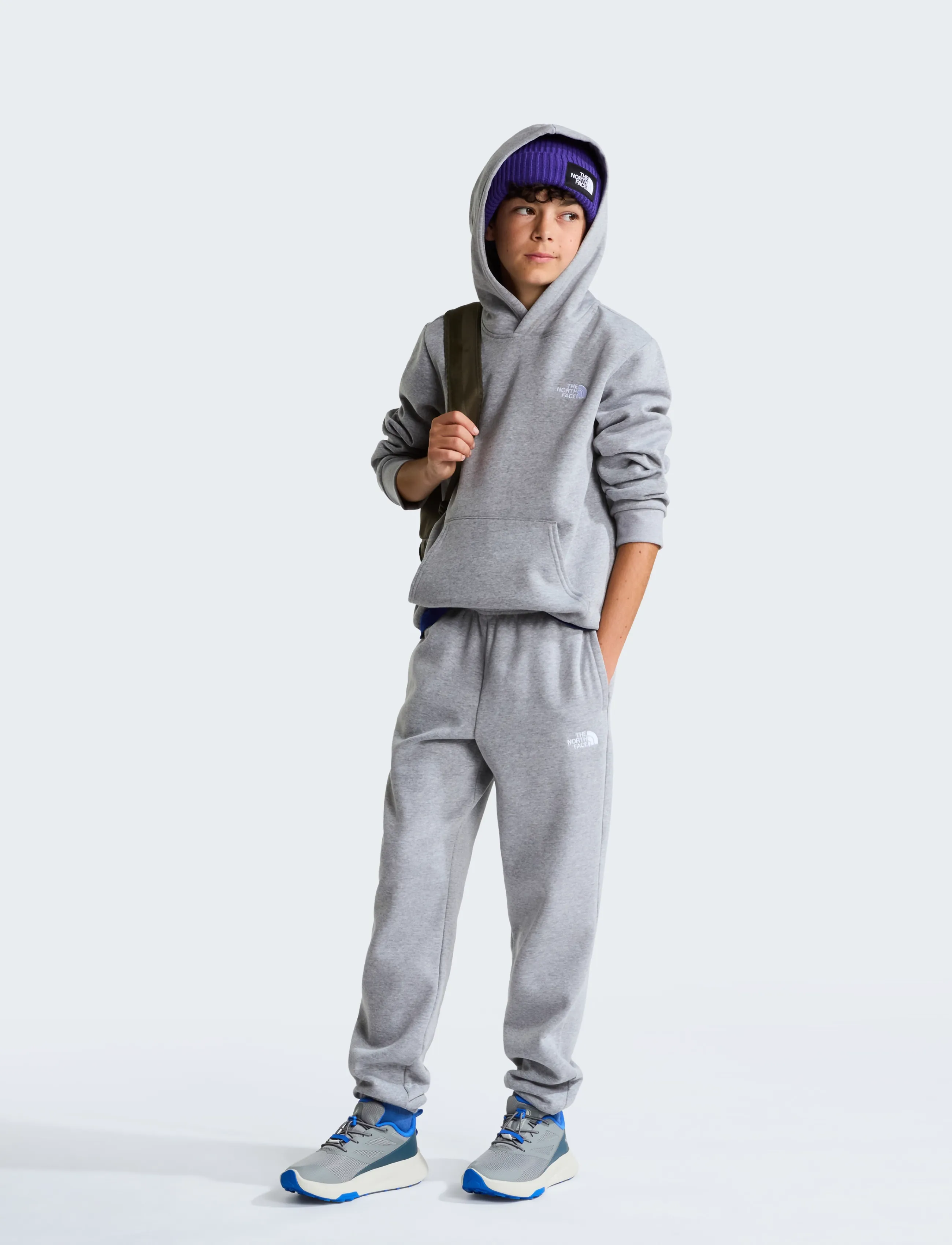 The North Face - TEEN EVOLUTION SIMPLE DOME PULLOVER HOOD - hættetrøjer - tnf pale grey heather - 3