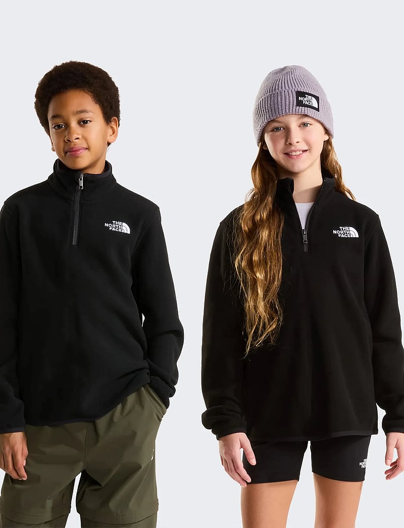 The North Face - TEEN GLACIER 1/4 ZIP PULLOVER - isolerede jakker - tnf black - 0