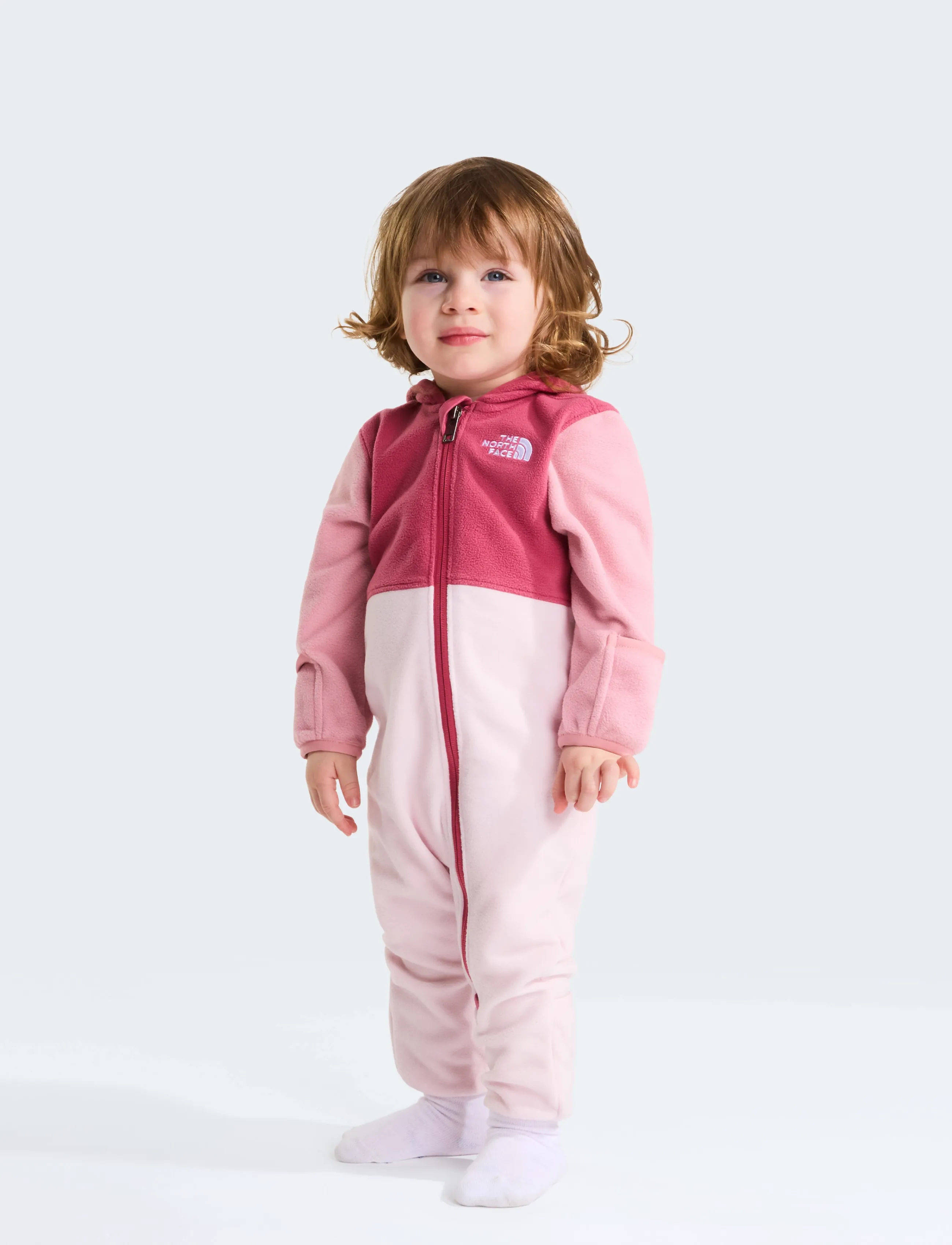 The North Face BABY GLACIER ONE PIECE - Jumpsuits - FERMENTED CLAY/PALE BLO / pink/rose