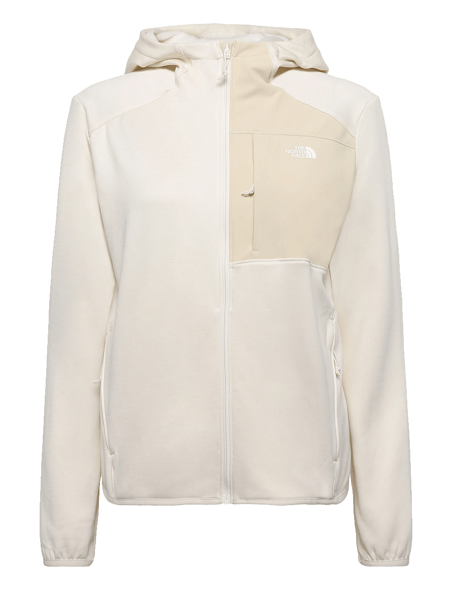 The North Face - W TNF PERFORMANCE FLEECE FULL ZIP HOODIE - kapuutsiga dressipluusid - white dune light heathe - 1