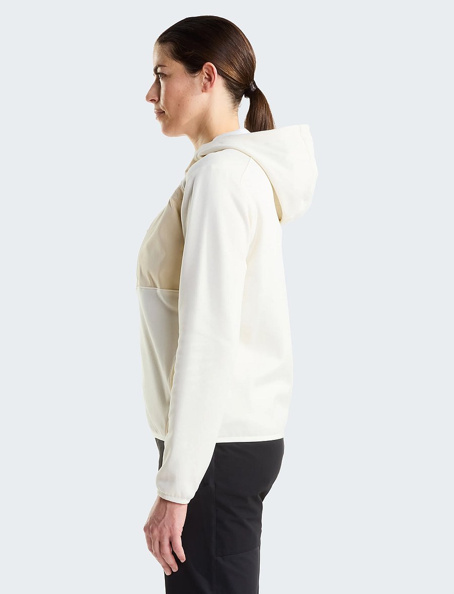 The North Face - W TNF PERFORMANCE FLEECE FULL ZIP HOODIE - kapuutsiga dressipluusid - white dune light heathe - 4