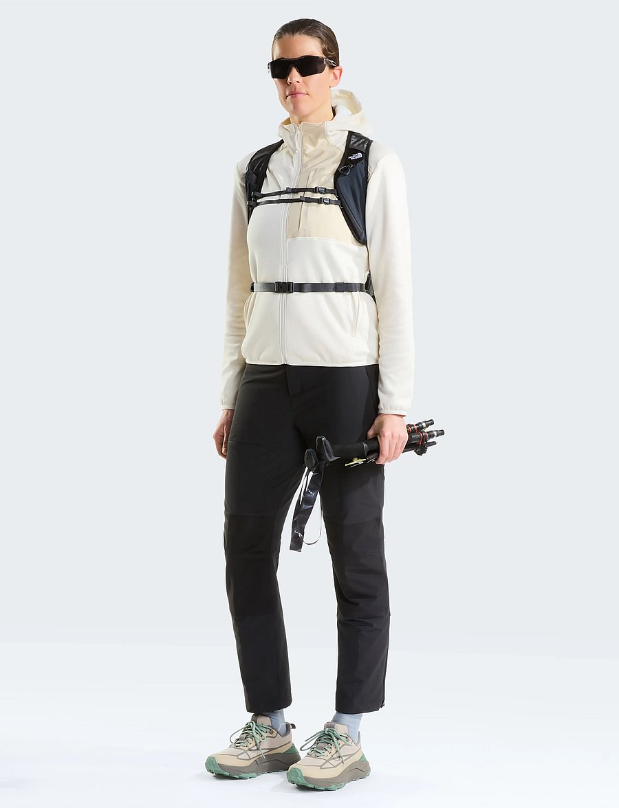 The North Face - W TNF PERFORMANCE FLEECE FULL ZIP HOODIE - kapuutsiga dressipluusid - white dune light heathe - 5